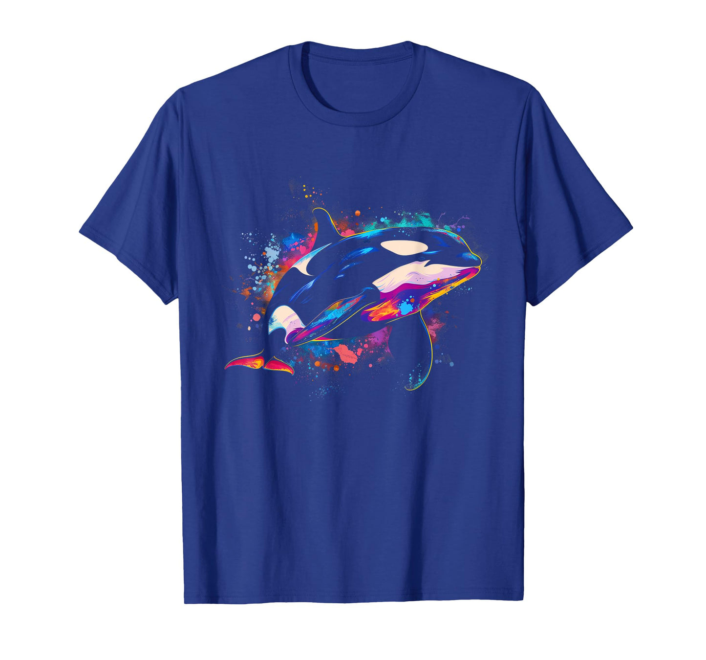 Orca Whale Watercolor Colorful Whale Lover T-Shirt