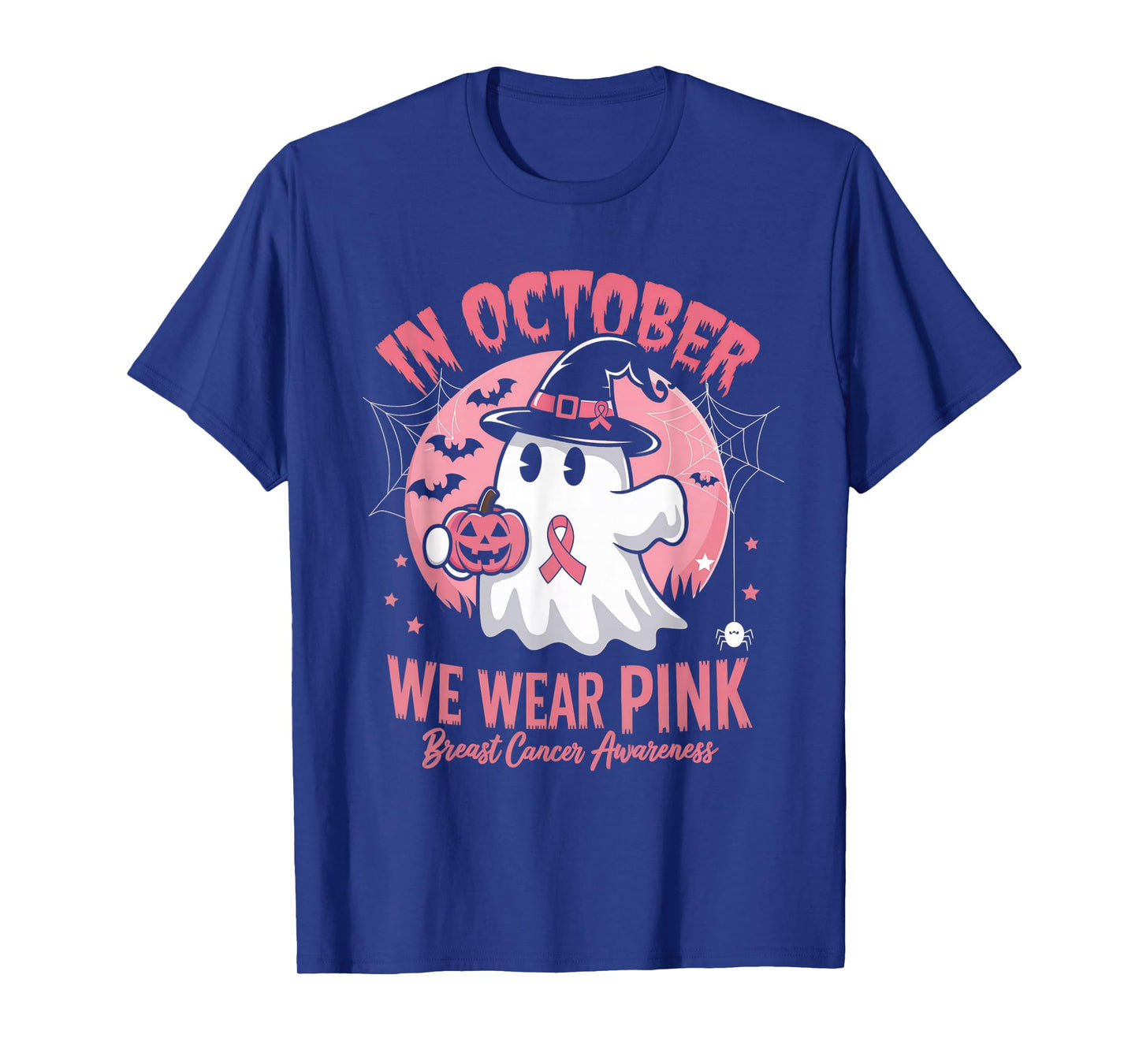 Breast Cancer Shirts Women Halloween October Wear Pink T-Shirt