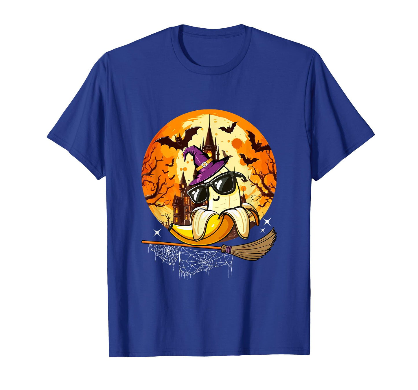 Banana Sunglasses Cosplay Witch Halloween Moon Funny Vegan T-Shirt