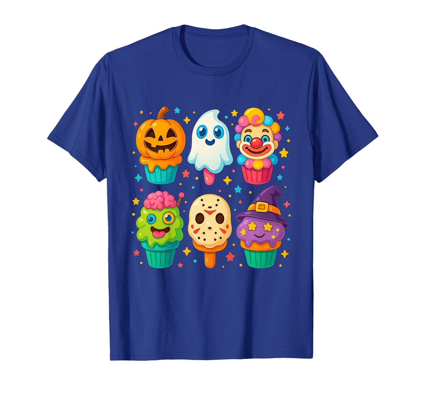 Funny Horror Ice Cream Pops Summerween Halloween Candy Kids T-Shirt