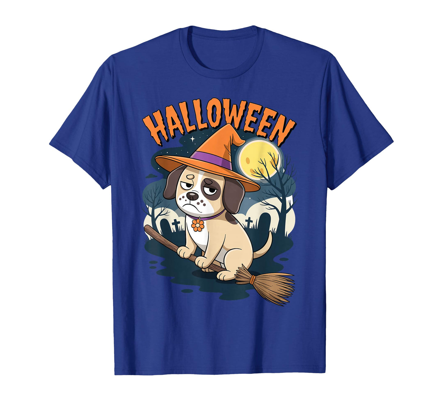 Shih Tzu Witch Dog Funny Grumpy Meme Halloween T-Shirt