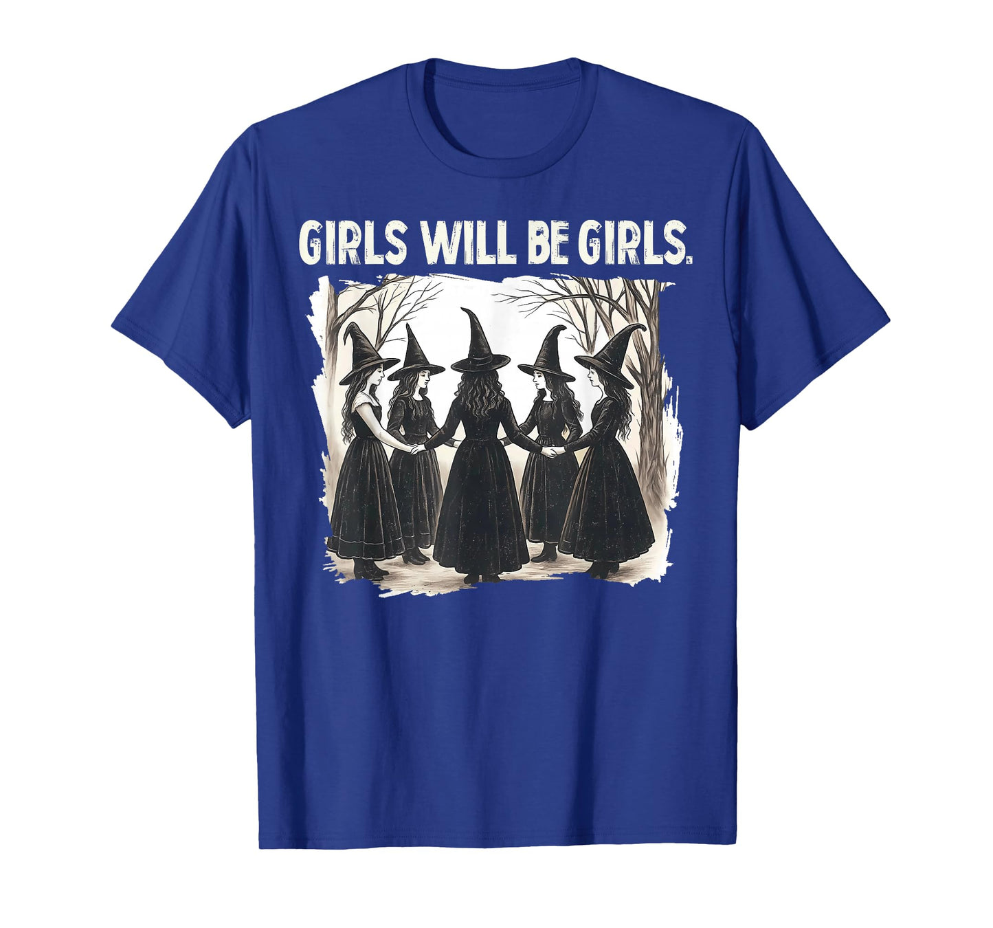 Halloween Spooky Witch Girl Will Be Girls Feminist Women T-Shirt