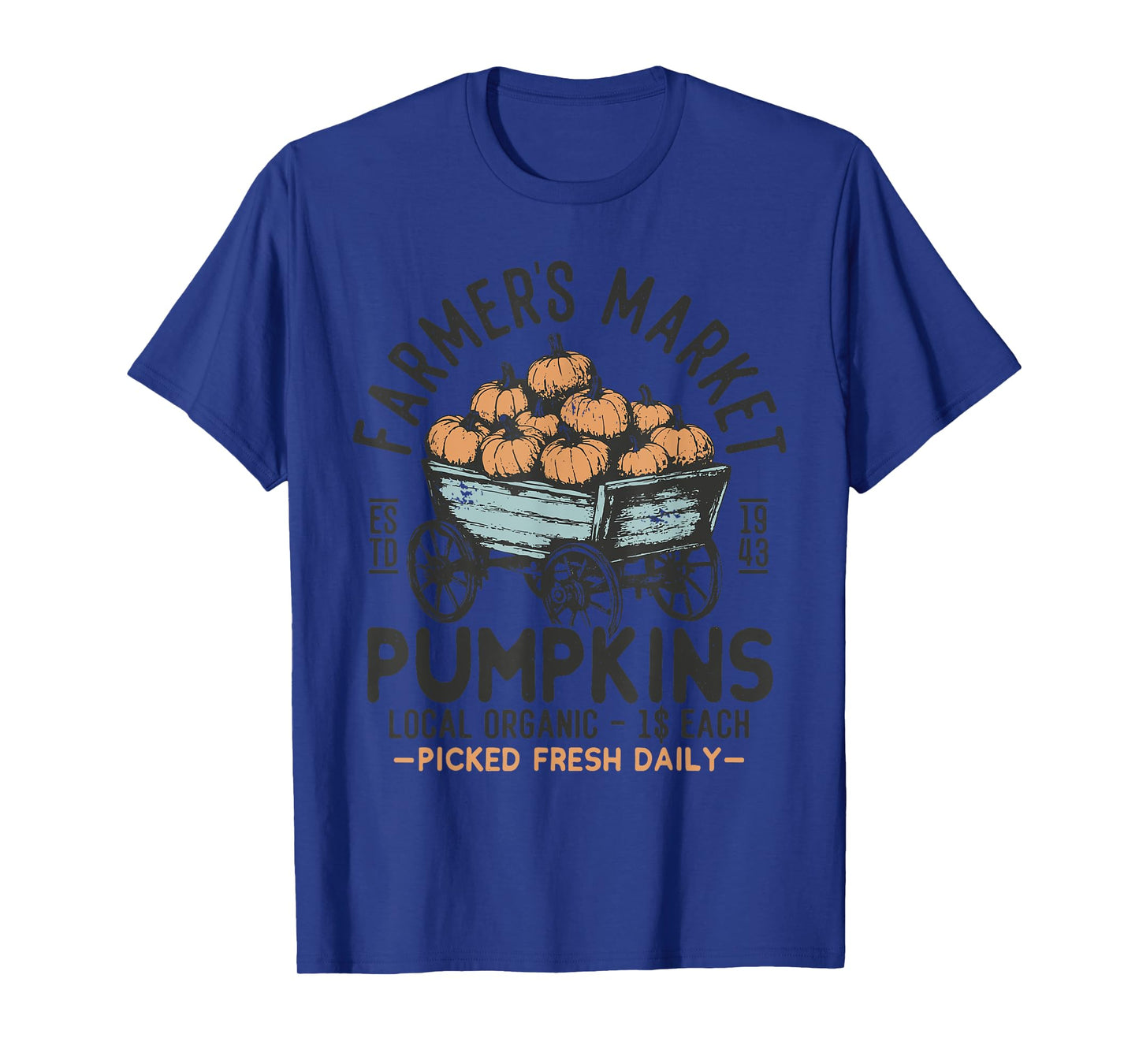 Vintage Farmer's Market Pumpkins Retro Thanksgiving T-Shirt