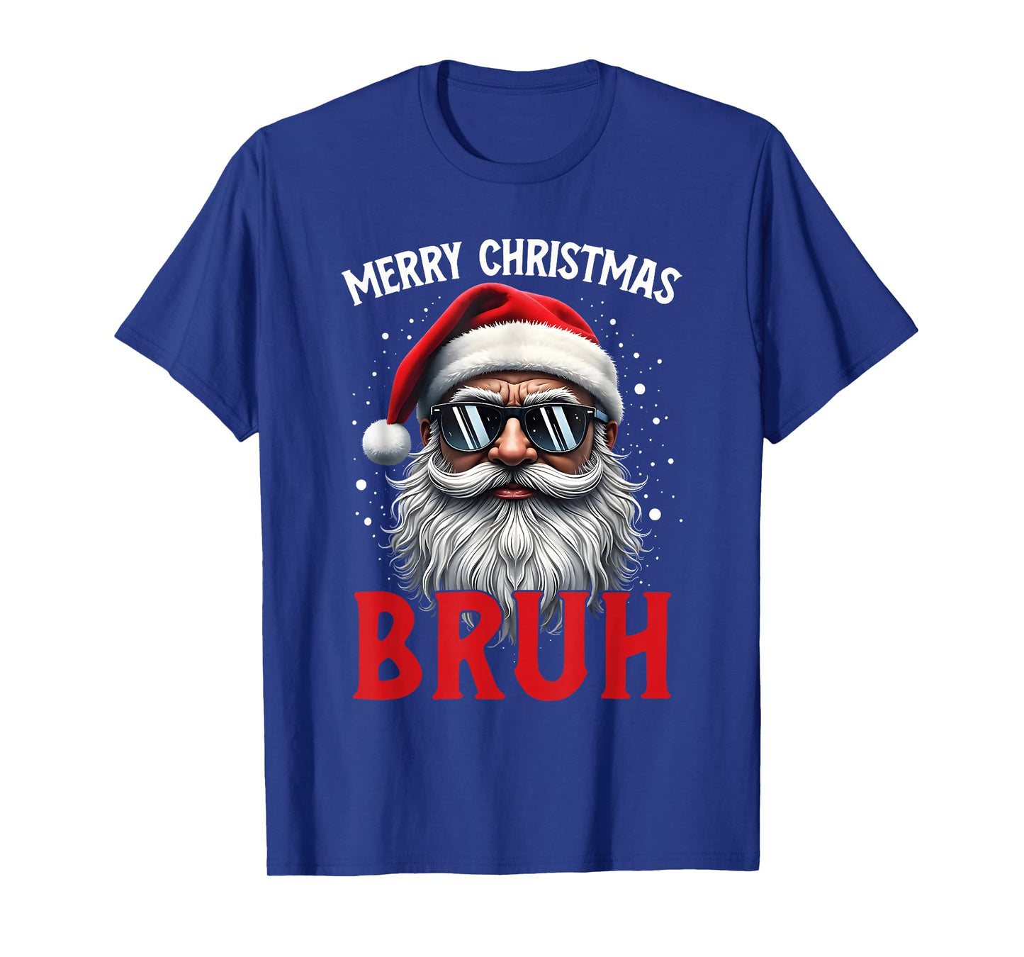 Merry Christmas Bruh Funny Santa Claus Retro Men Women Kids T-Shirt