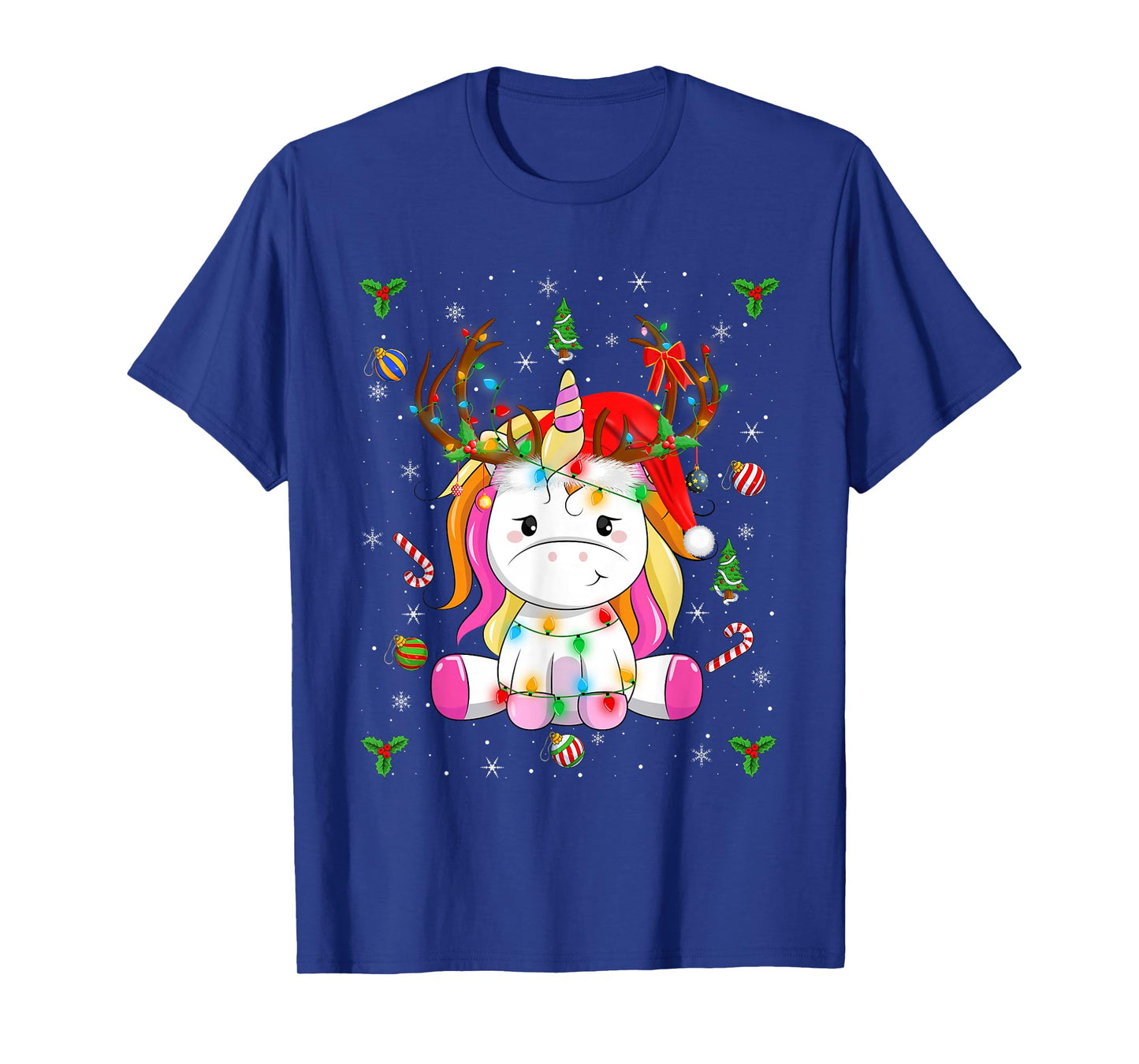 Unicorn for Girls Cute Rainbow Magical Unicorn Christmas T-Shirt