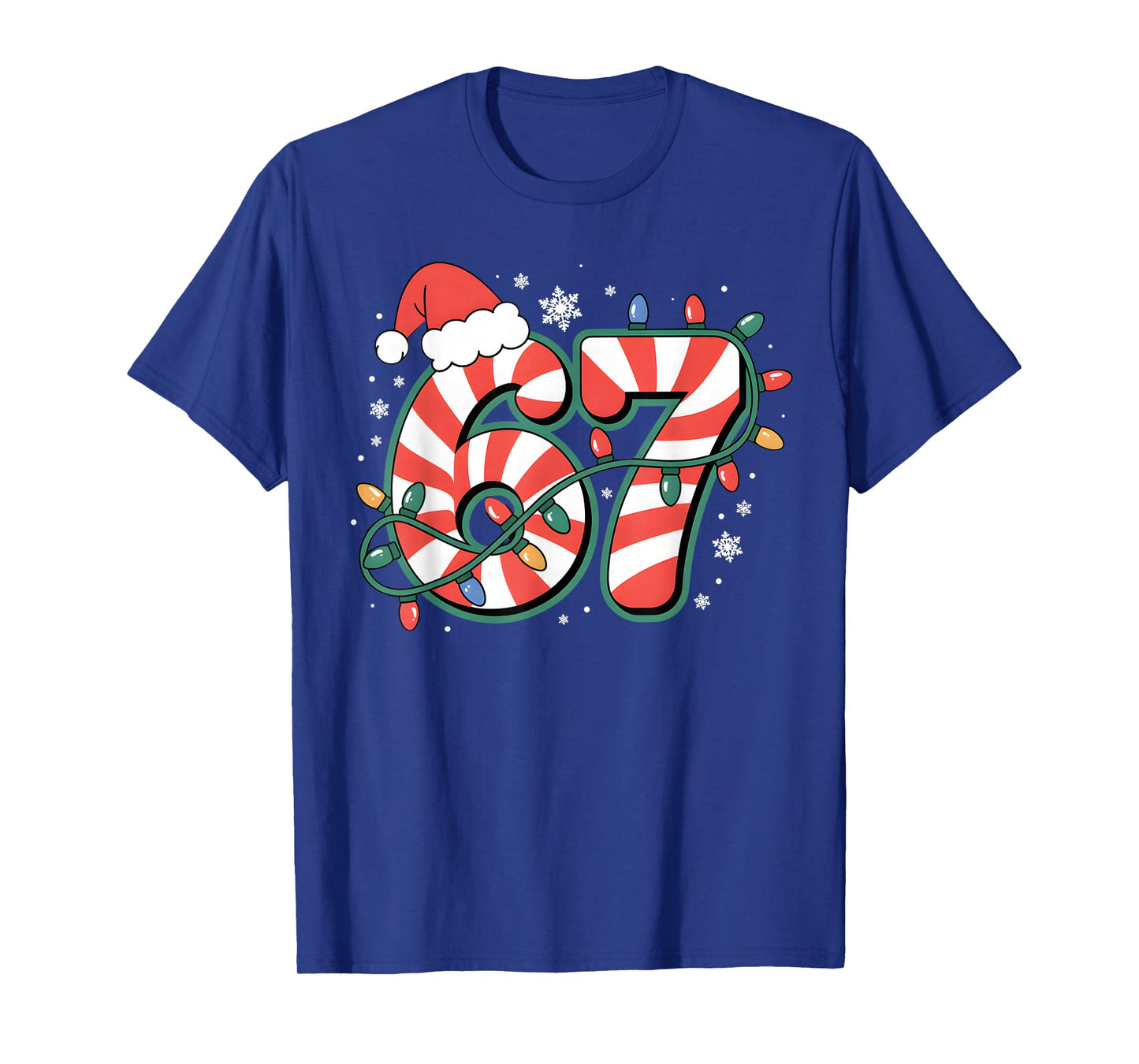 67 Six Seven Novelty Christmas Santa Hat Family Matching T-Shirt