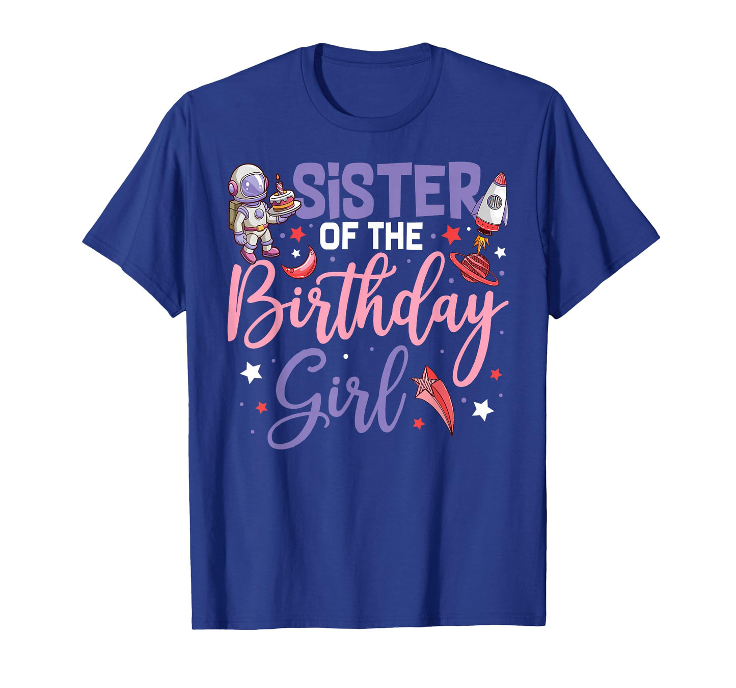 Two The Moon Sister Of the Birthday Girl Astronaut Family T-Shirt