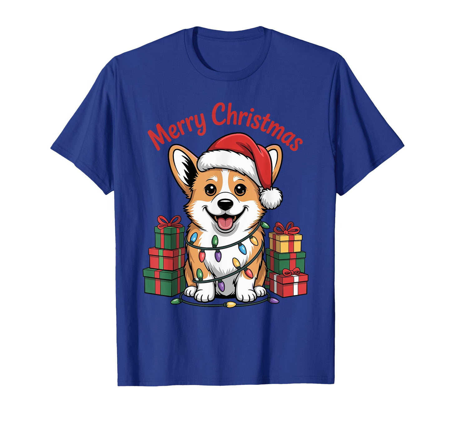 Cute Pembroke Welsh Corgi Christmas Funny Dog Lover Holiday T-Shirt