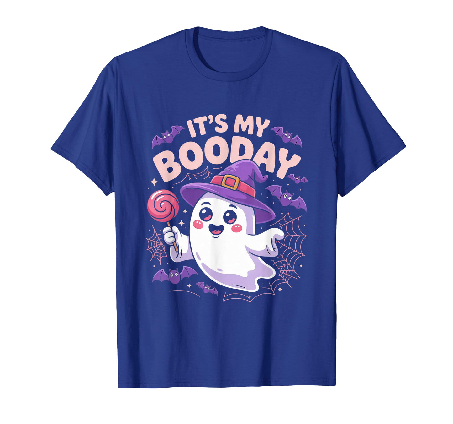 Its My Boo Day Cute Ghost Halloween Birthday Boys Girls Kids T-Shirt