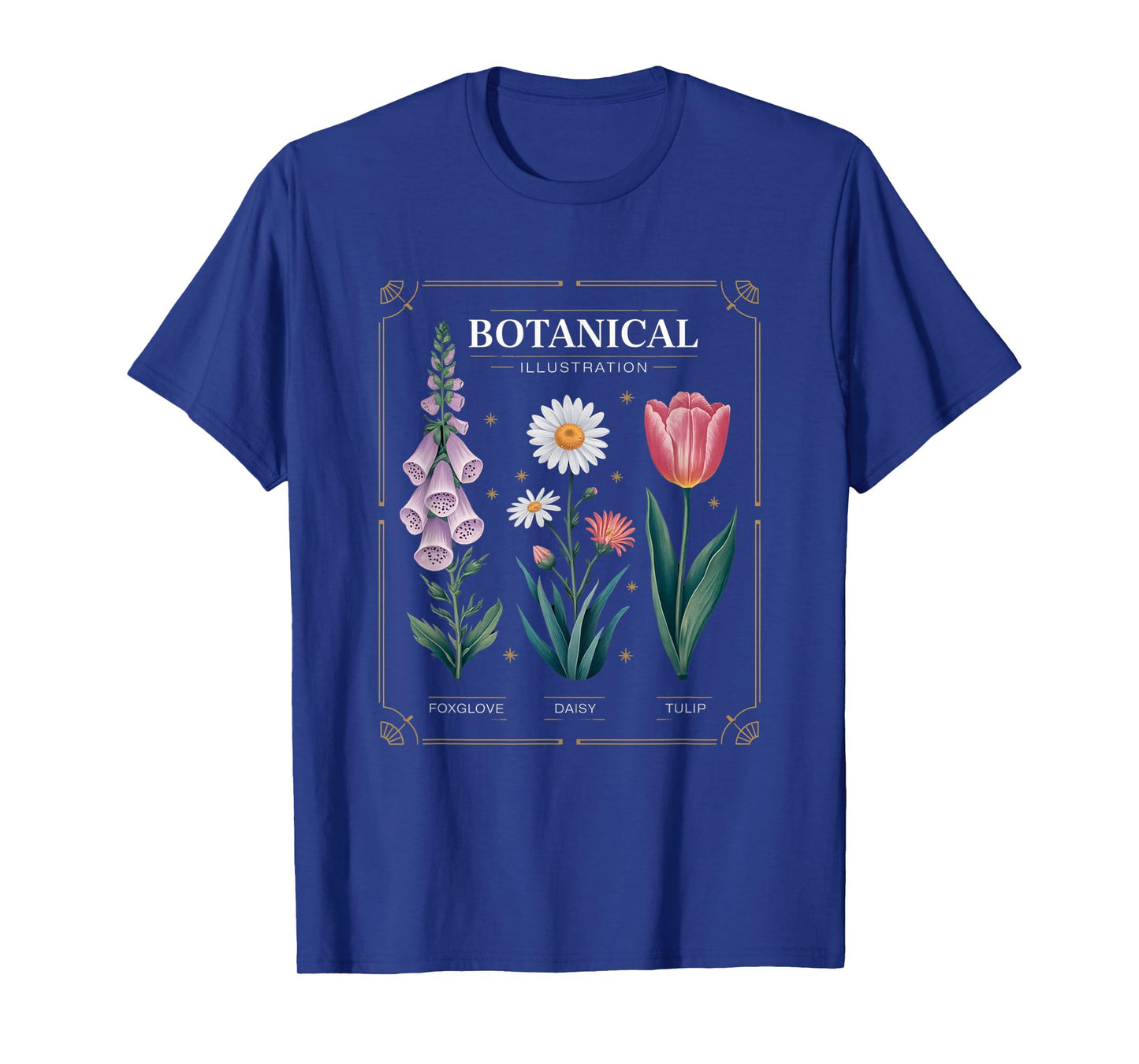 Foxglove Daisy Tulip Field Vibe Vintage Flower Arrangement T-Shirt