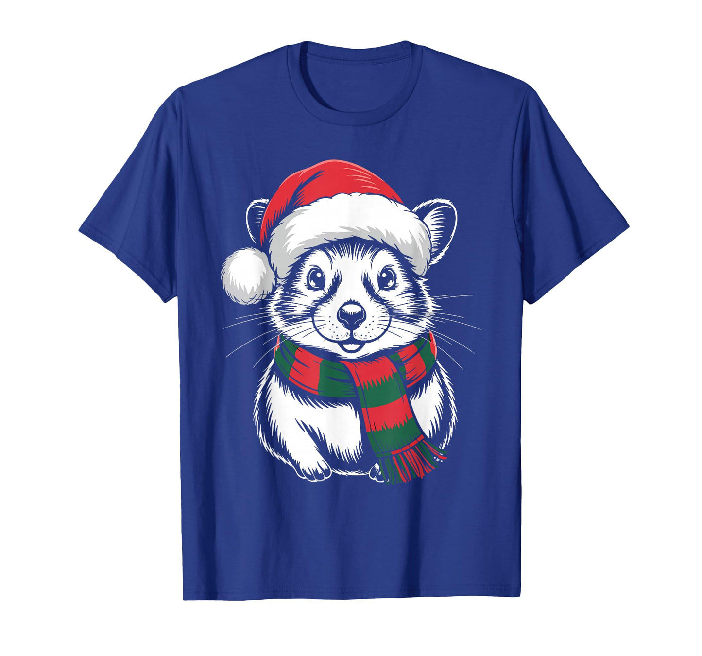 Pika Xmas Santa Hat Scarf Christmas Costume T-Shirt