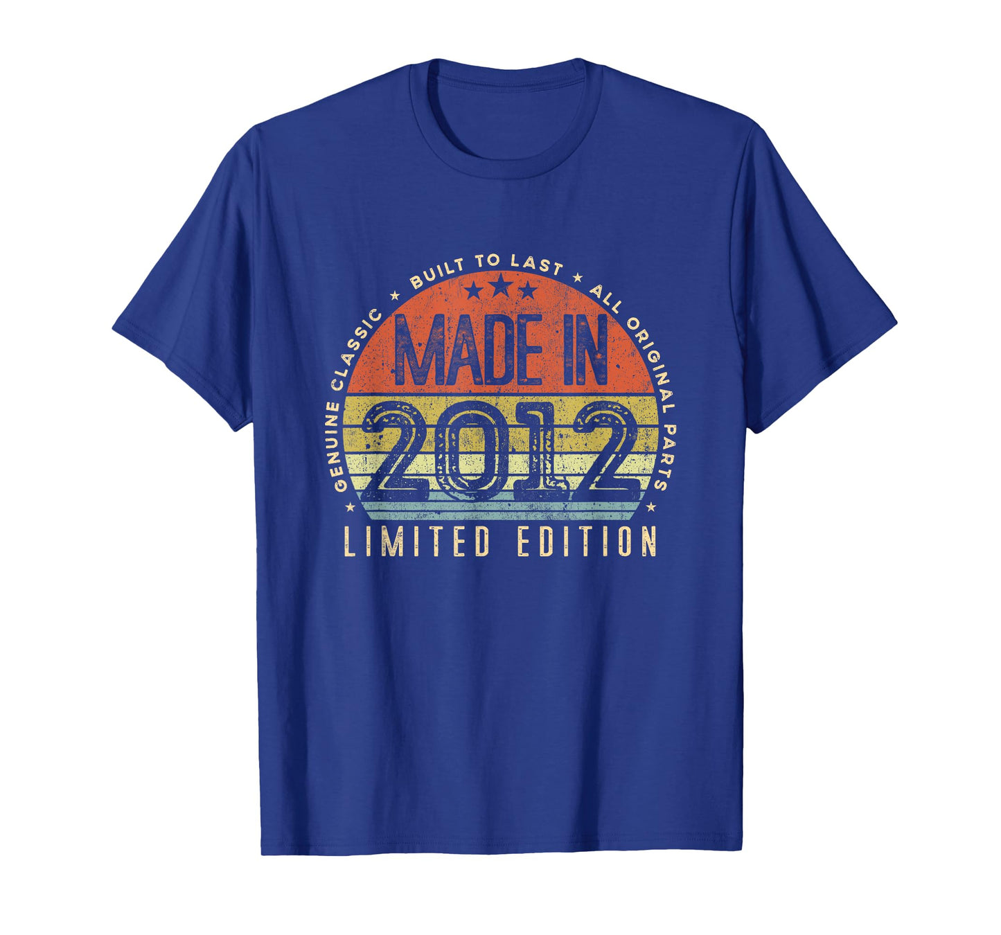 Vintage 2012 Limited Edition Retro Made in 2012 Men Women T-Shirt