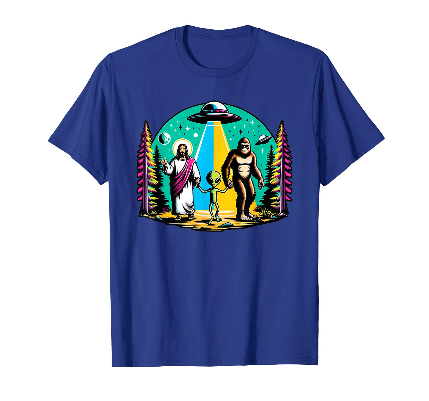 Jesus, Alien, Bigfoot and UFO's T-Shirt