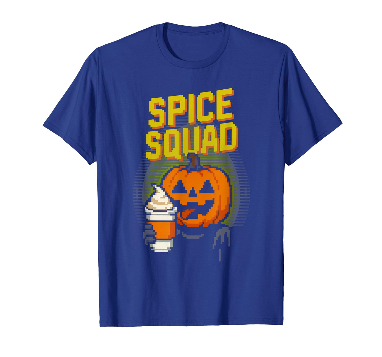 Spice Squad Funny Pixel Art Jack O'Lantern Halloween T-Shirt
