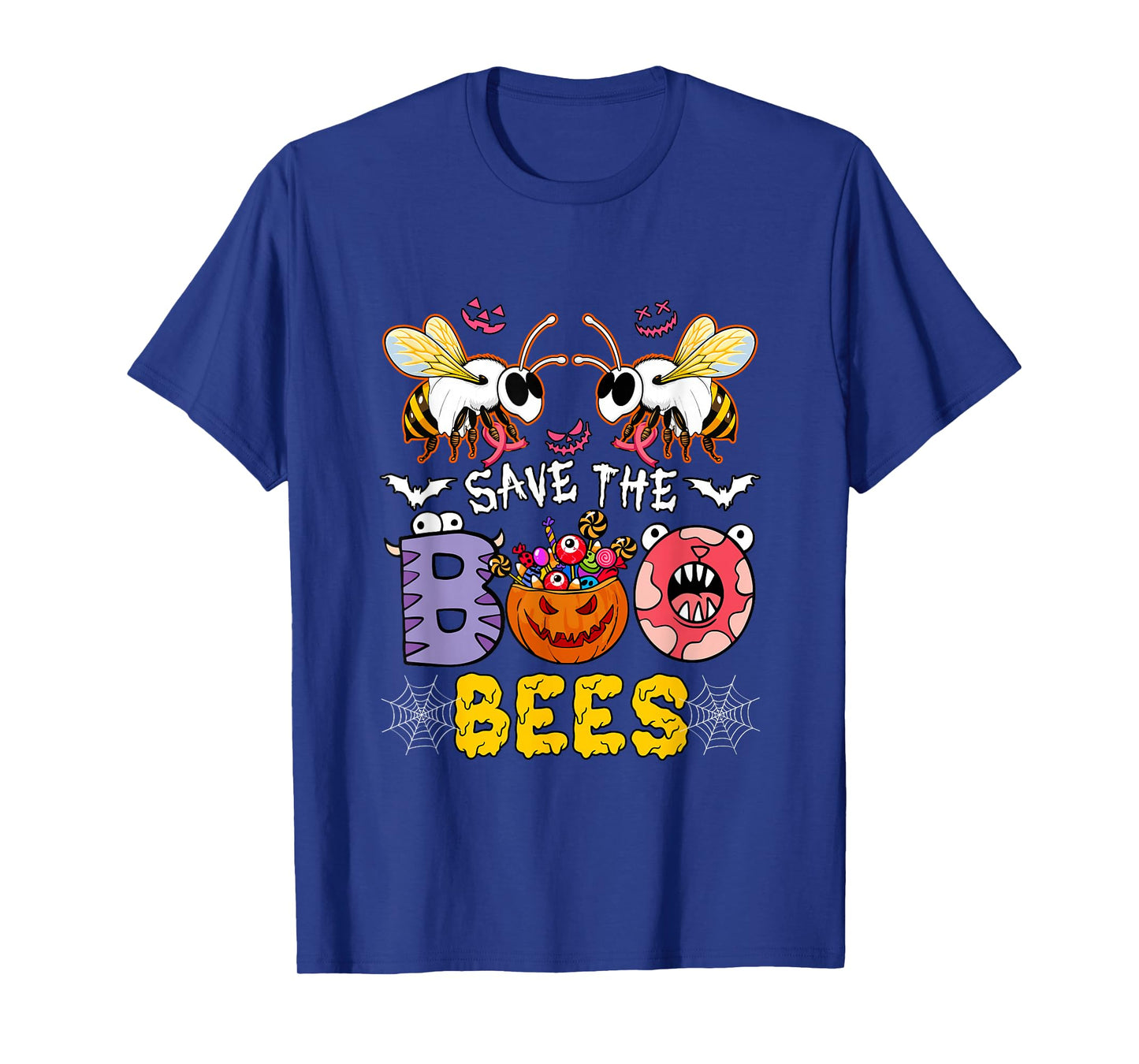 Save Boo Bees Halloween Breast Cancer Awareness Horror Bees T-Shirt