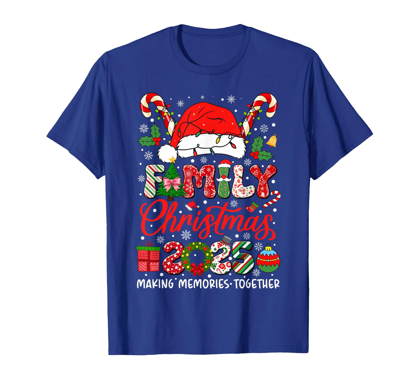 Family Christmas 2025 Matching Outfit Xmas Squad Santa T-Shirt