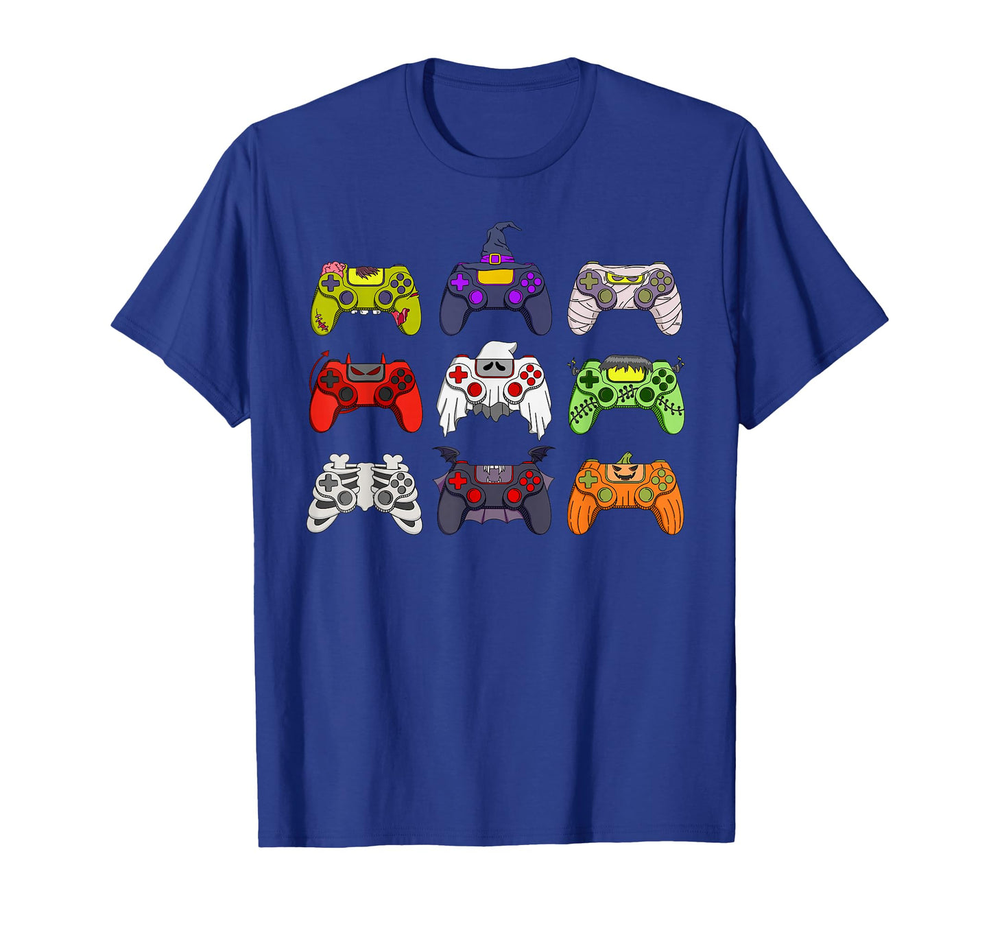Skeleton Zombie Gaming Controllers Mummy Halloween Boys Kids T-Shirt