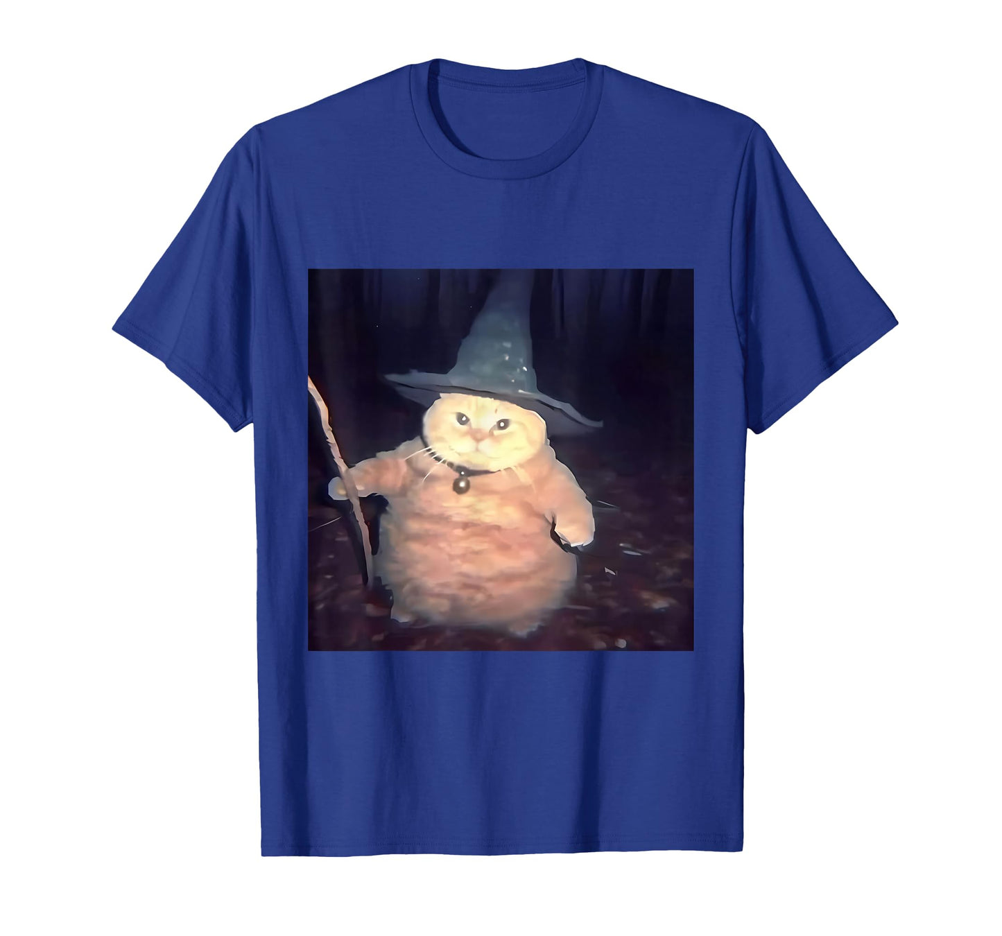 Cheeseball The Wizard Cat Vintage 90s Orange Cat Witch Cat T-Shirt