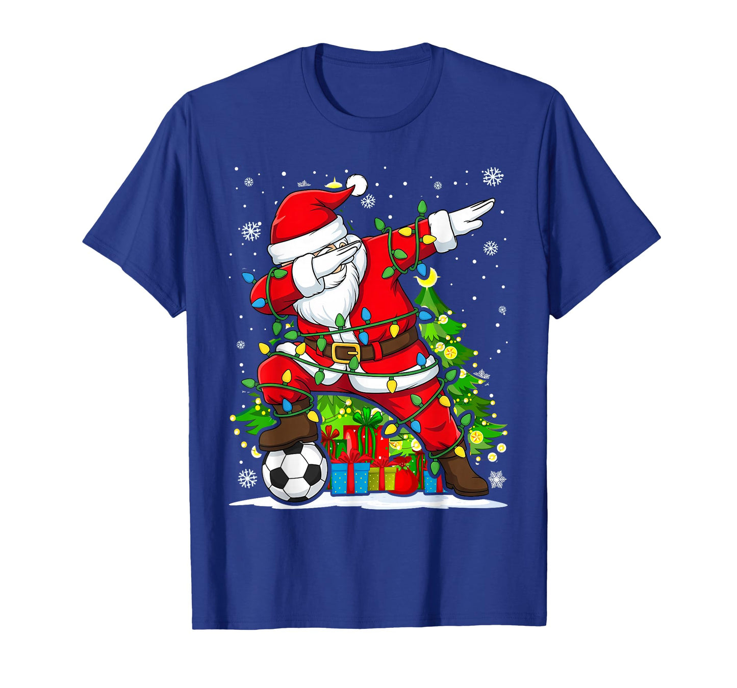 Dabbing Soccer Santa | Christmas Funny Dab Ball T-Shirt