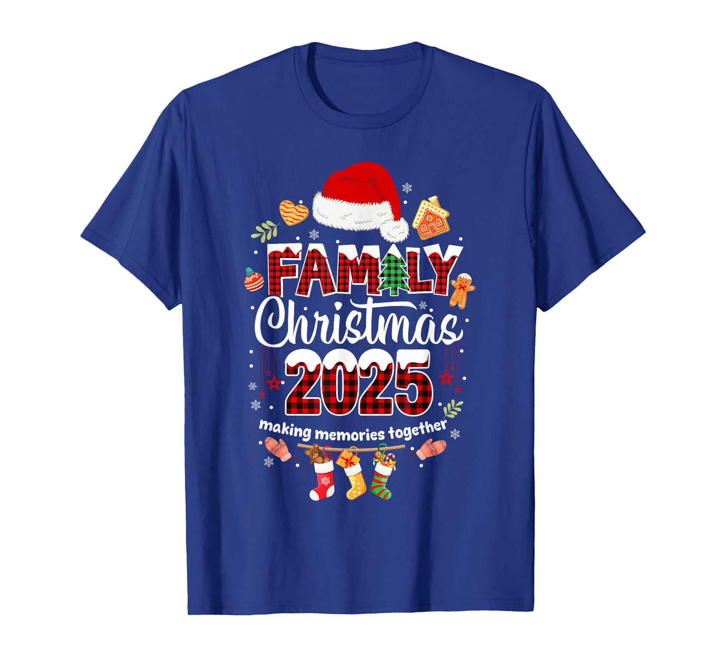Family Christmas 2025 Matching Squad Santa Elf Funny Xmas T-Shirt