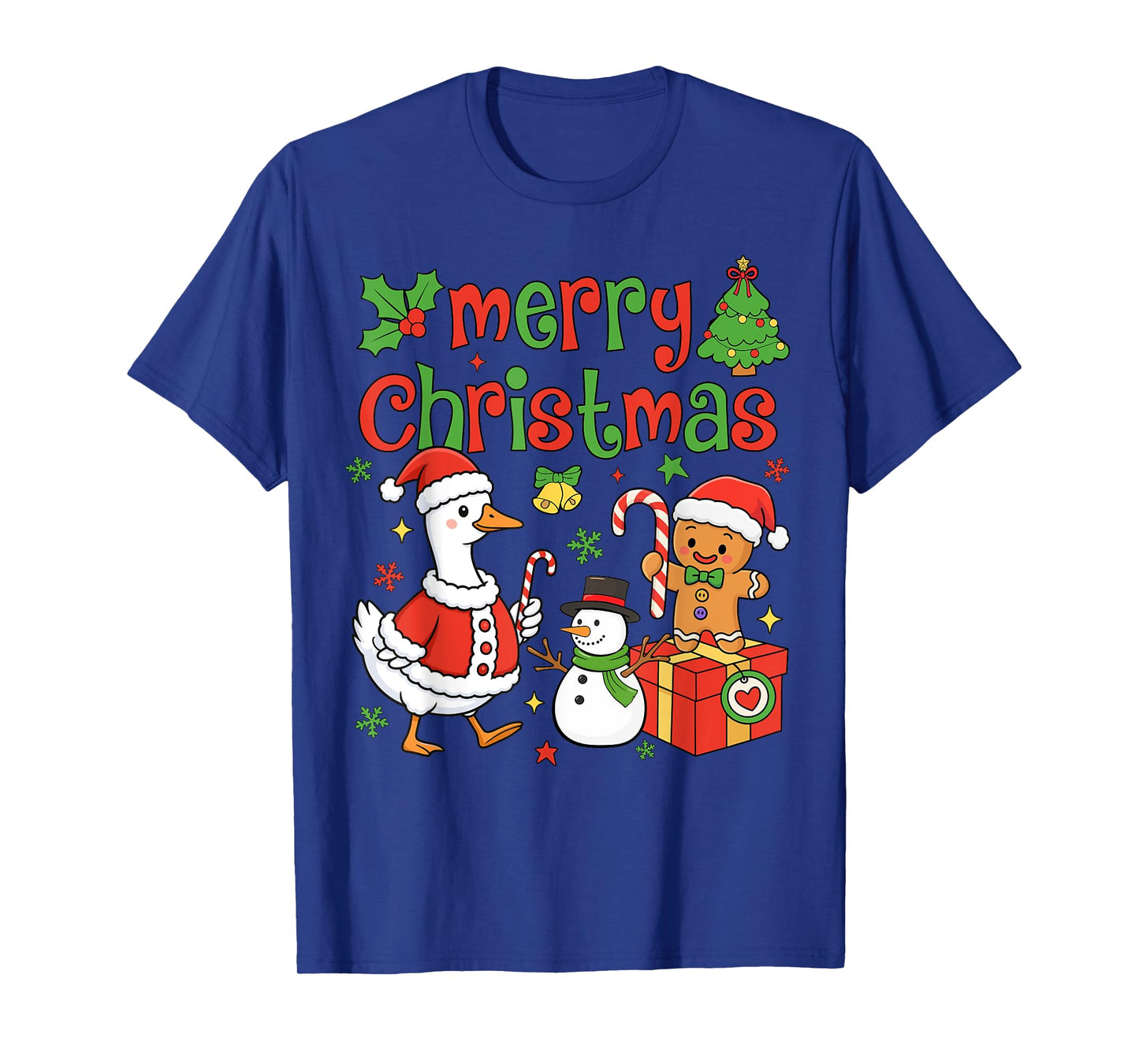 Merry Christmas Funny Merry Goosemas Christmas Silly Goose T-Shirt