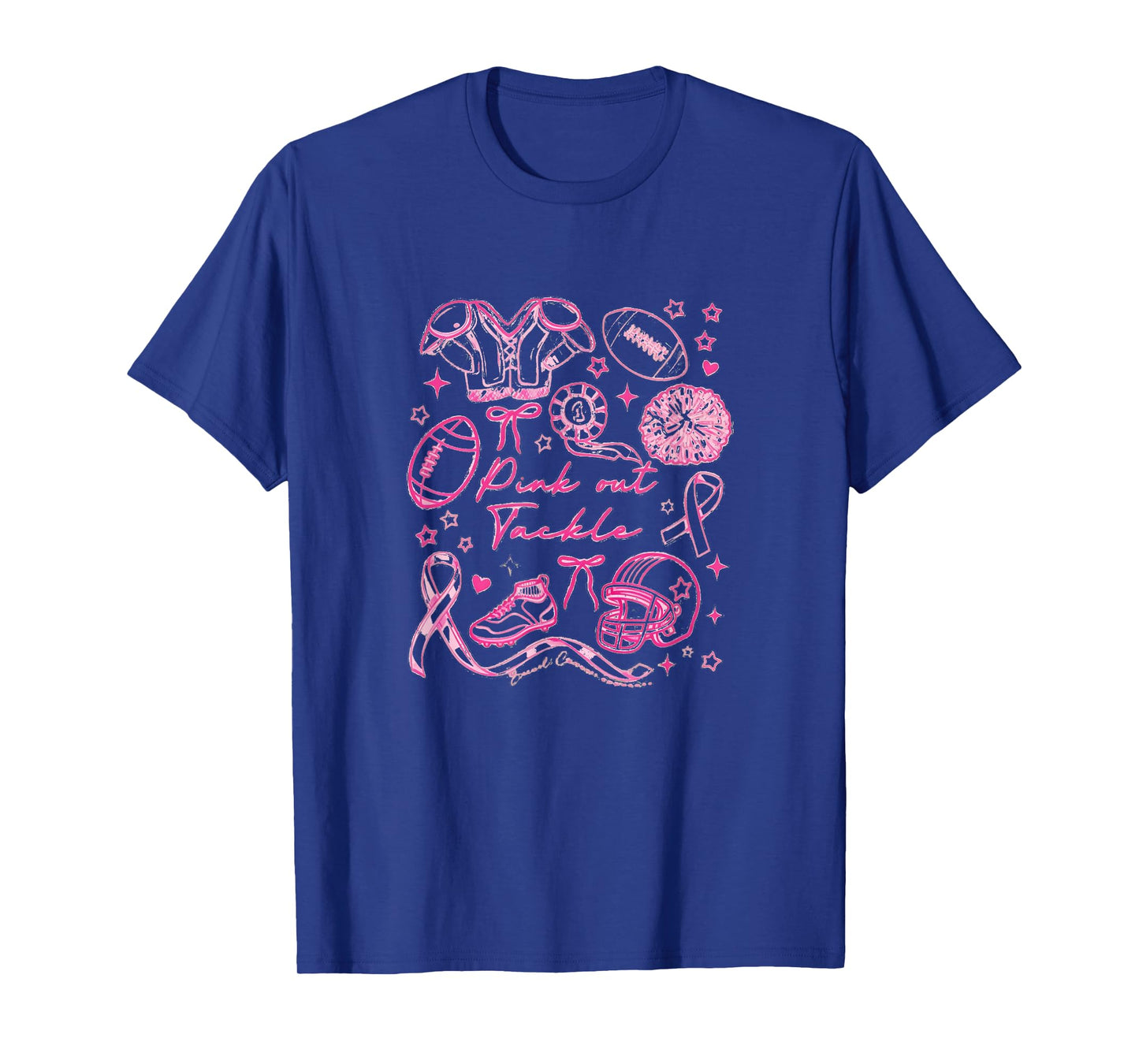 Pink Out Tackle Cancer Football, Breast Cancer Awareness Gam T-Shirt