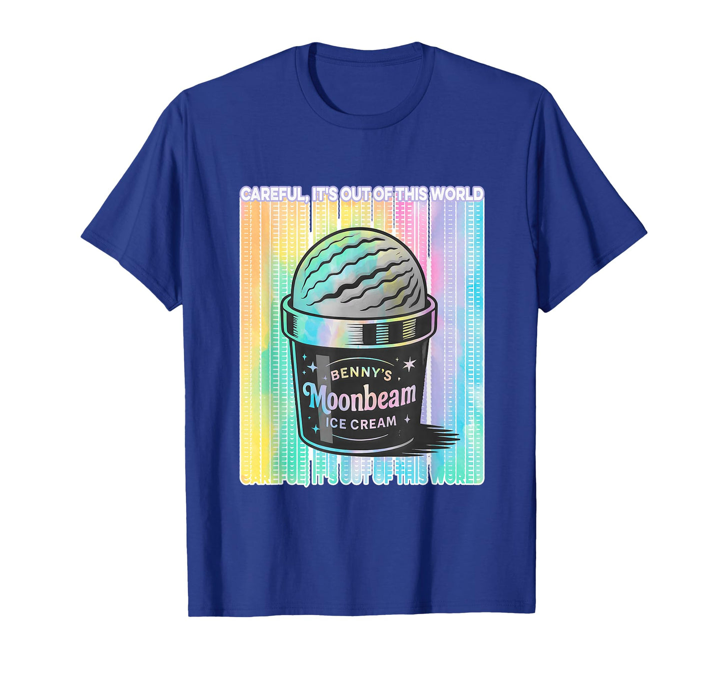 Vintage Moonbeam Ice Cream Truck Retro Double Scoop Popsicle T-Shirt