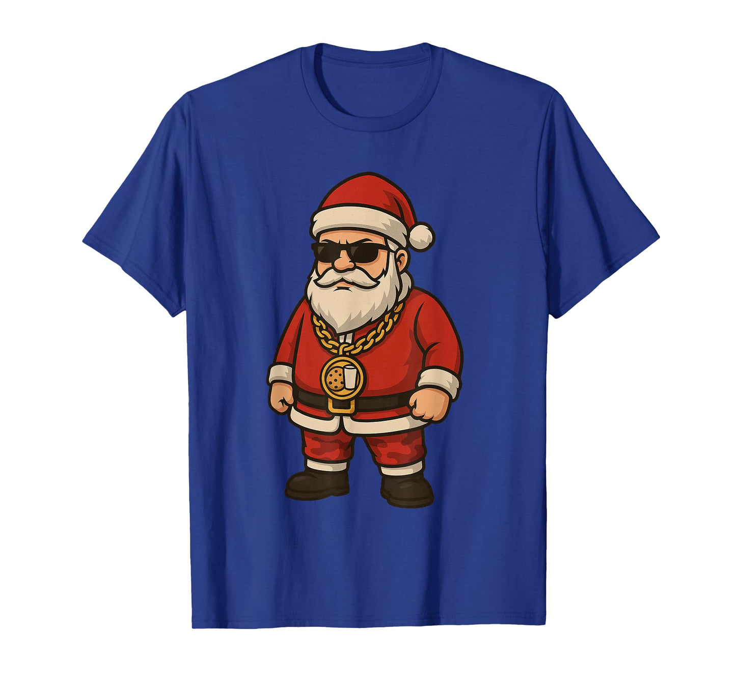 Funny Hip Hop Santa Gansta Streetwear Hustle Christmas Milk T-Shirt