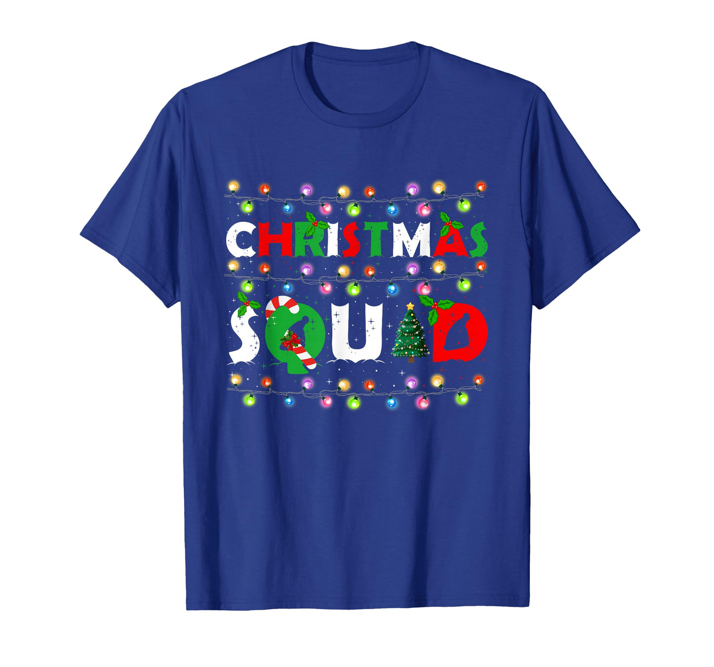 Christmas Squad Matching Family Group Holiday Xmas Lights T-Shirt