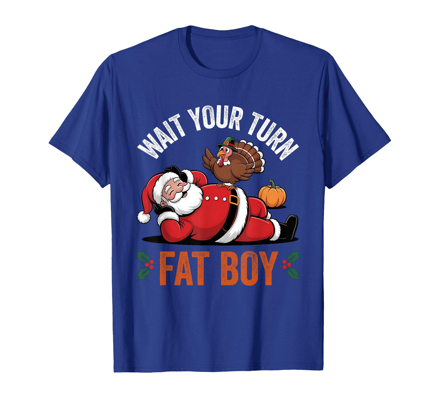 Funny Thanksgiving Christmas Turkey vs Santa for Men Women T-Shirt