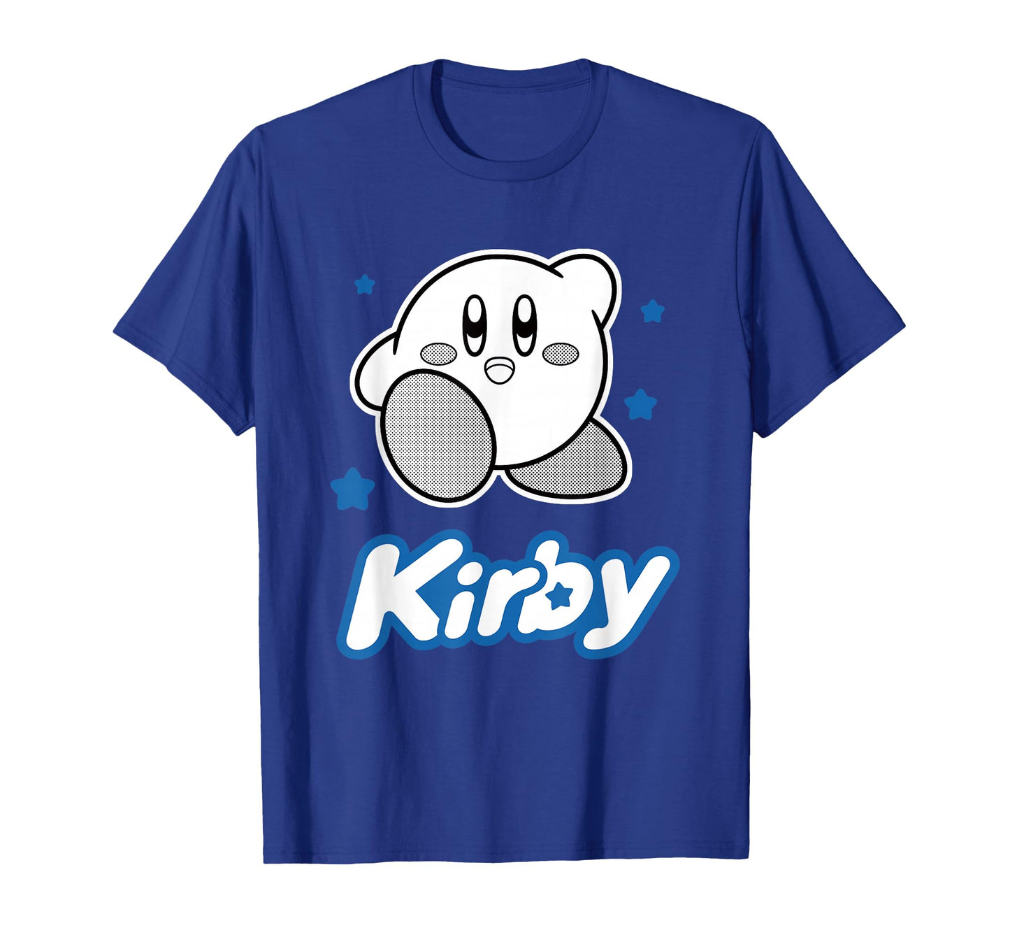 Kirby Blue Stars Big Character Portrait T-Shirt