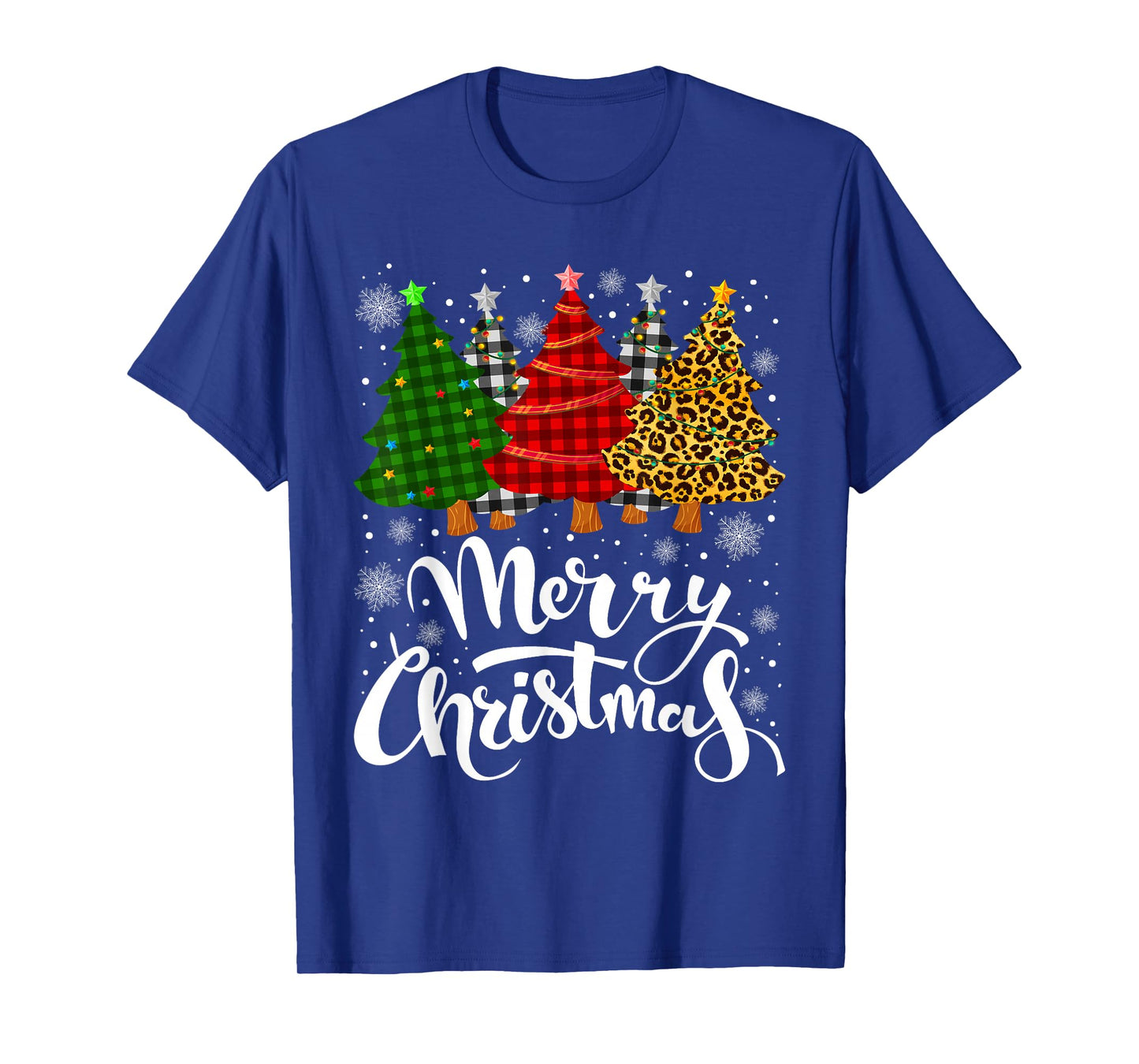 Christmas Tree Buffalo Plaid Red White Green Xmas Light Gift T-Shirt