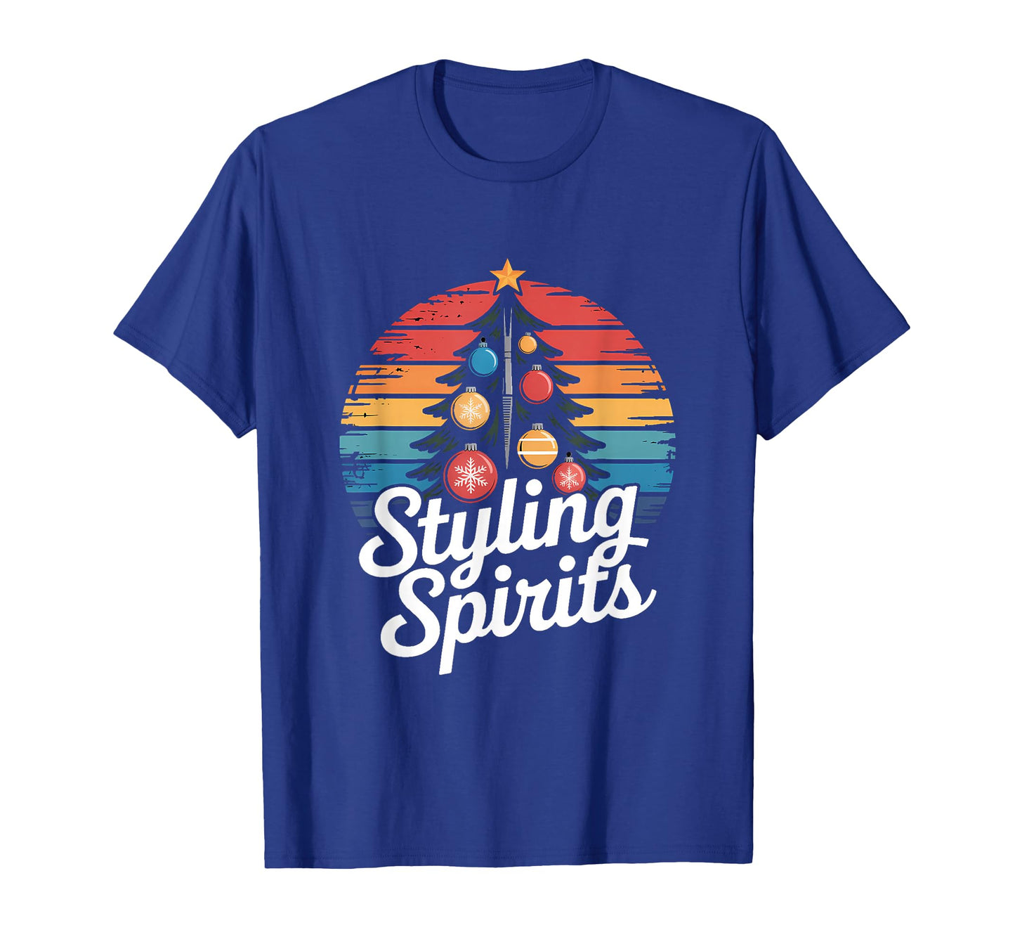 Witch Hairdresser Styling Spirits Retro Christmas T-Shirt