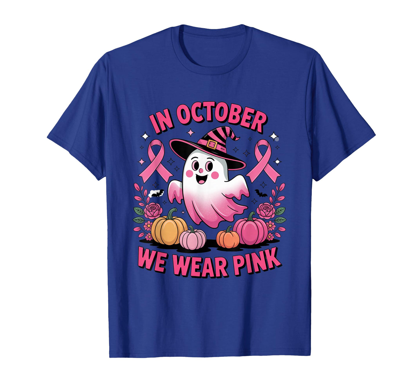 Funny Quote for in October We Wear Pink Ghost T-Shirt