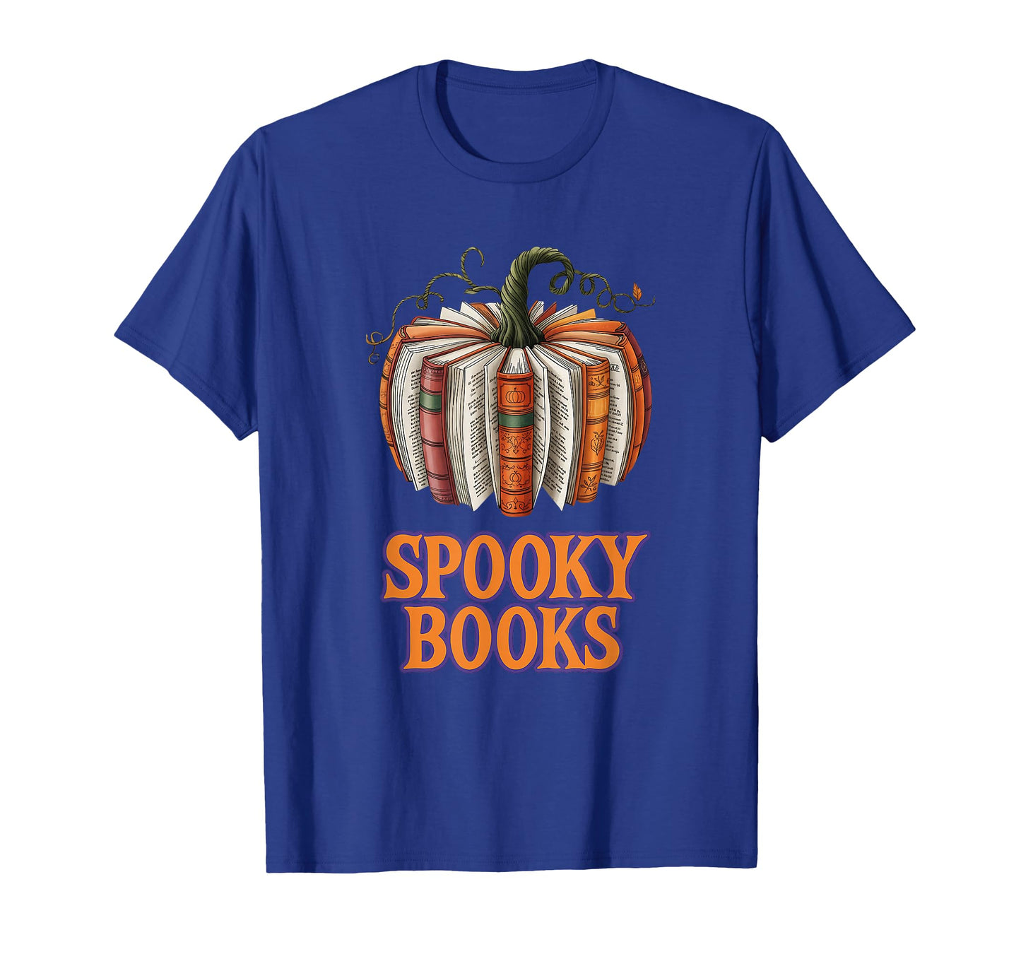 Spooky Books Halloween Pumpkin Tee for Book Lovers T-Shirt