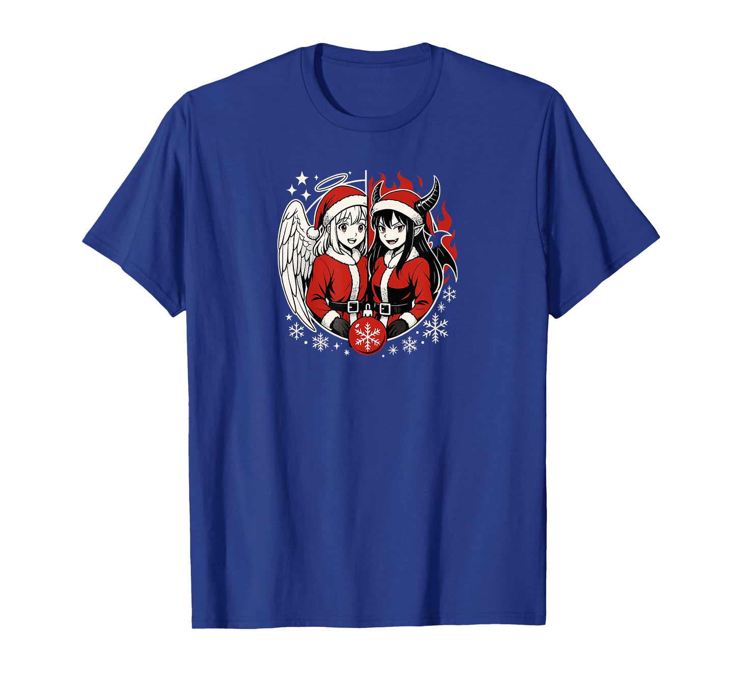 Angel vs Demon Santa Manga T-Shirt