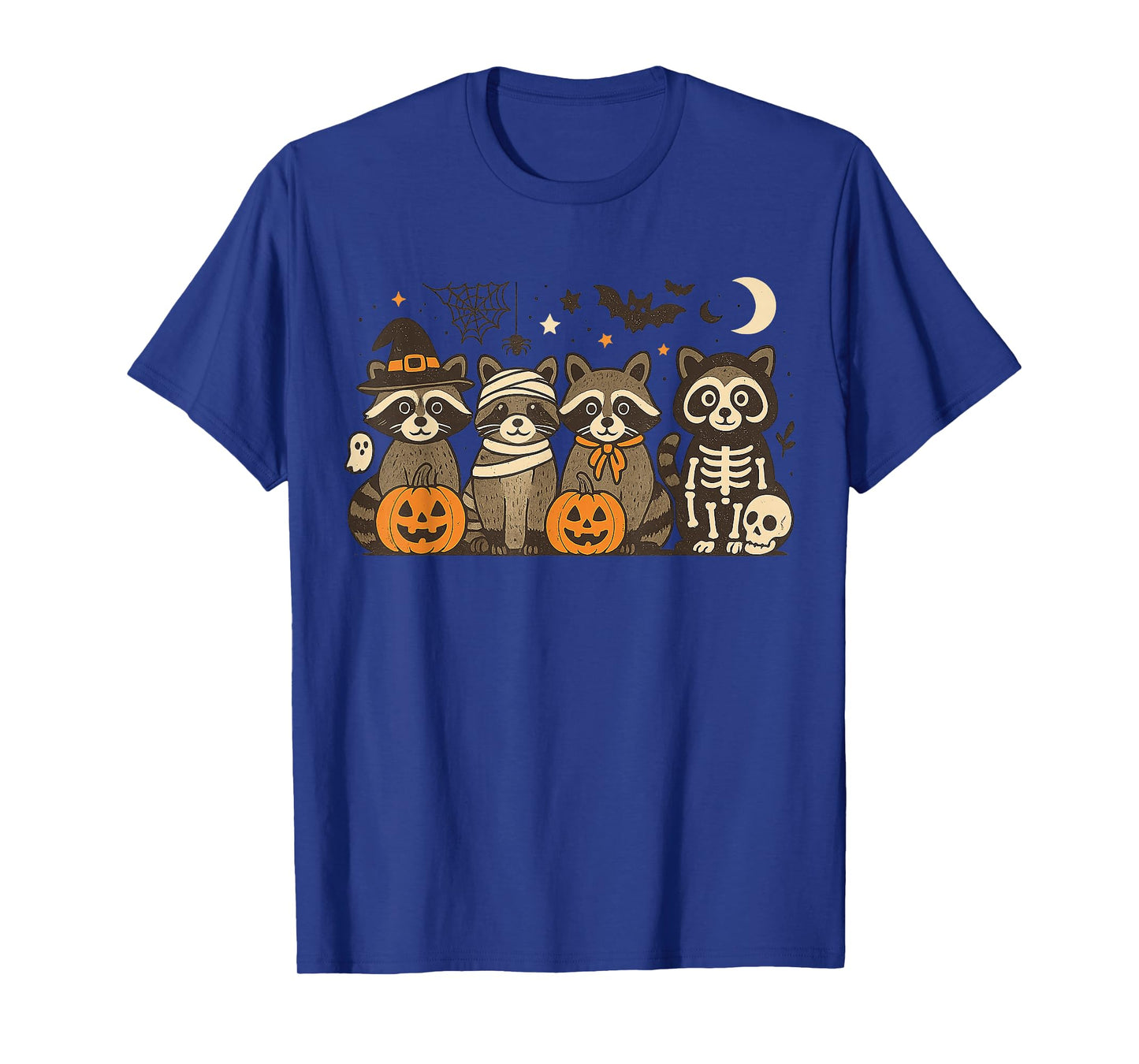 Halloween Raccoon Costumes Ghost Witch Mummy Gifts Men Women T-Shirt