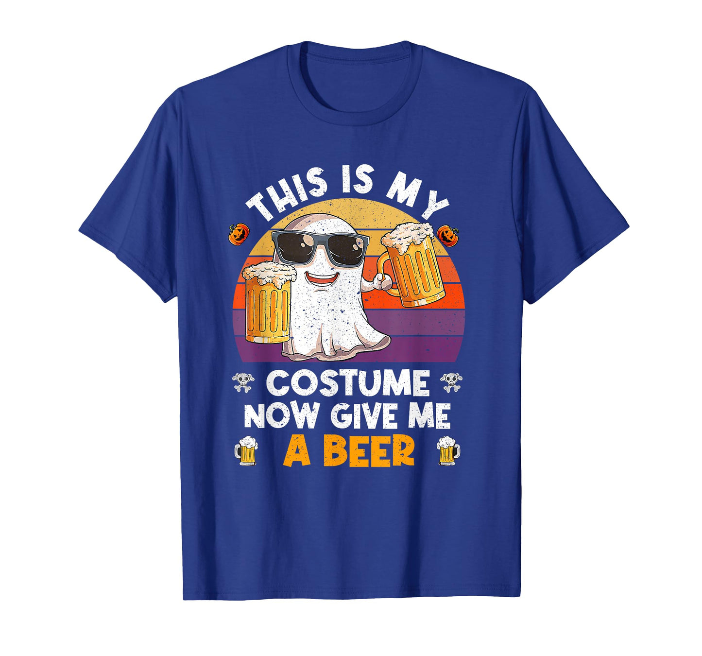 This is My Costume Now Give Me A Beer Halloween Skeleton T-Shirt