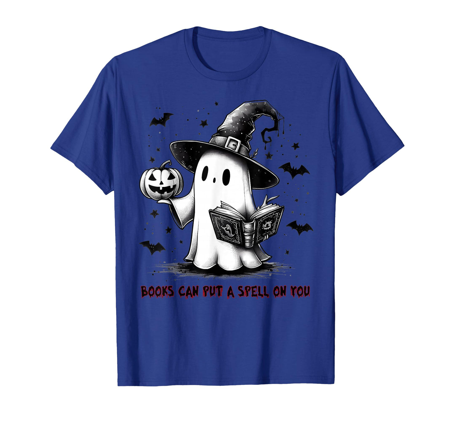 Books Can Put a Spell on You Halloween Witch Ghost Men Women T-Shirt