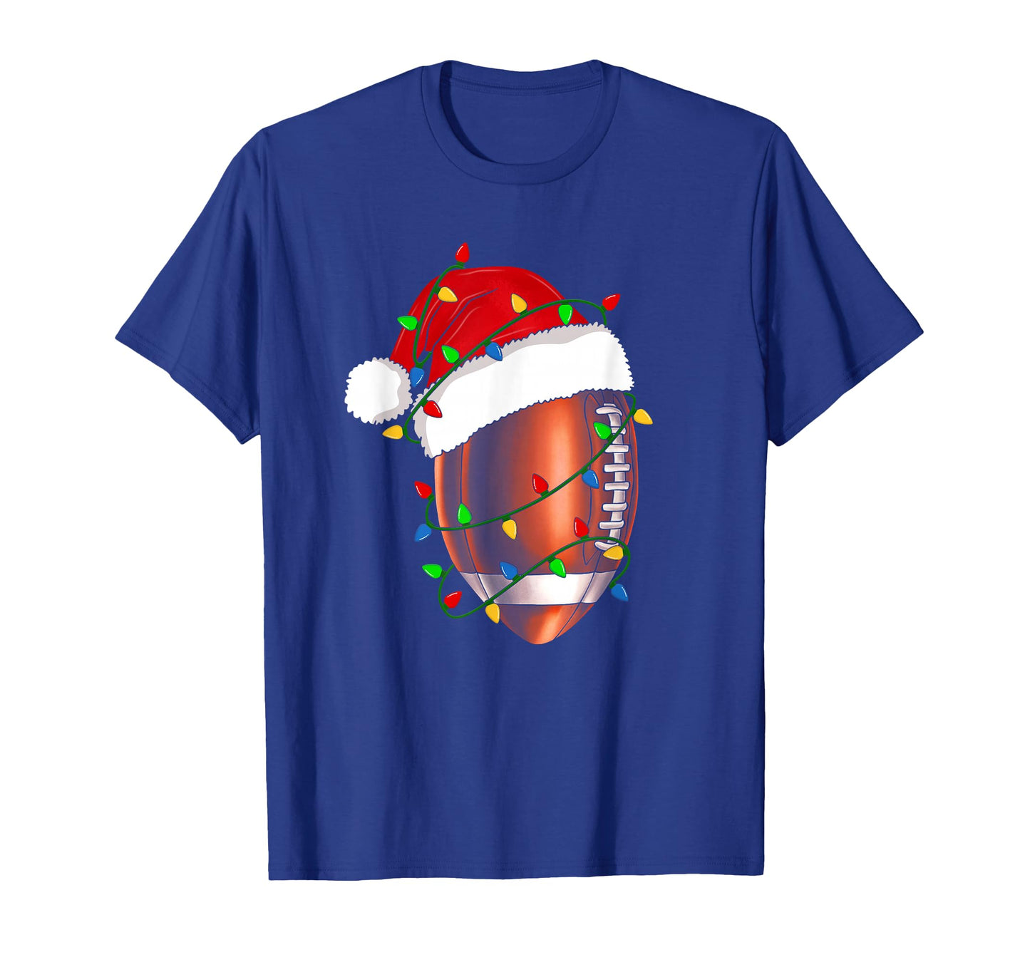 Santa Sports Design for Men Boys Christmas Football Player T-Shirt