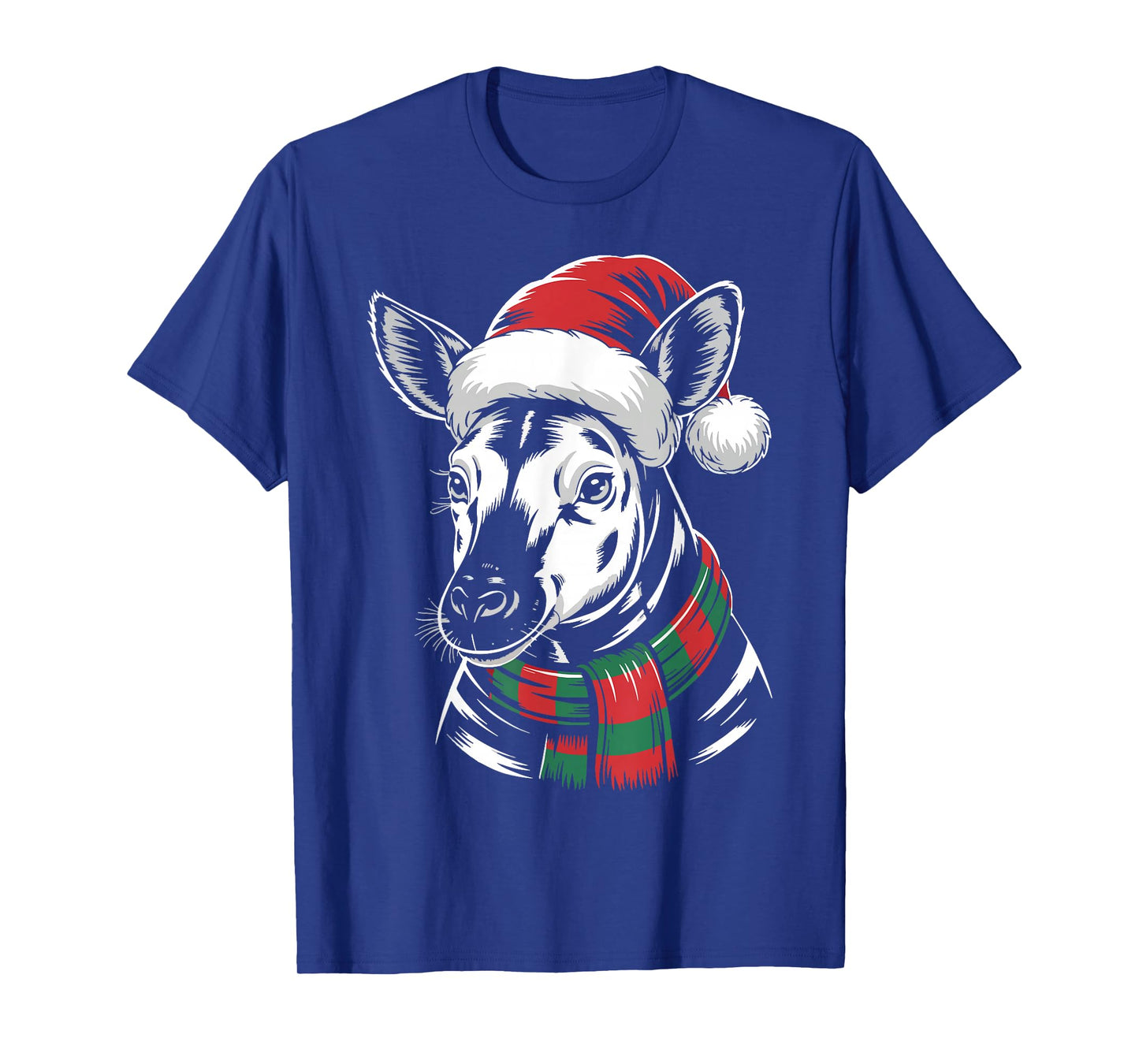 Okapi Xmas Santa Hat Scarf Christmas Costume T-Shirt