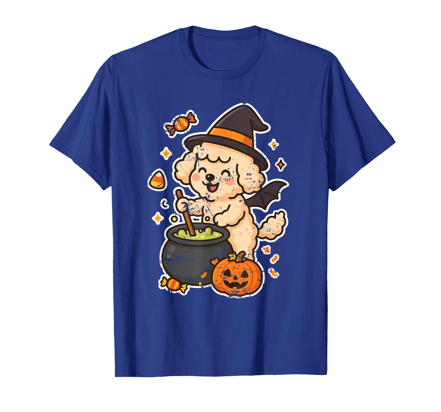 Poodle Witch with Cauldron T-Shirt