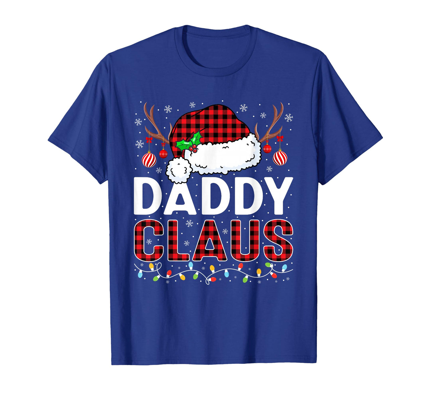 Christmas Lights Daddy Claus Family Matching Xmas Pajama T-Shirt