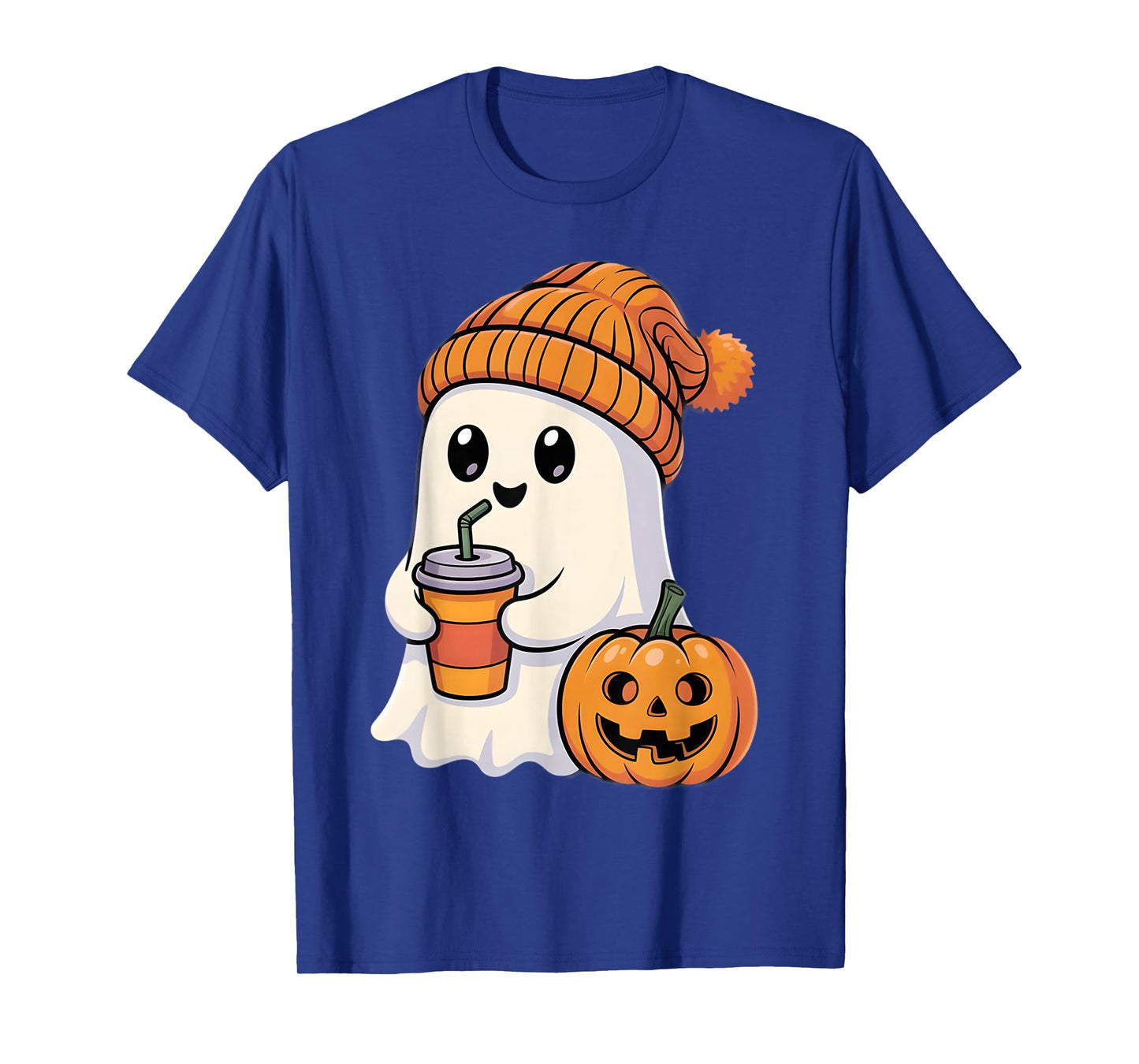 Halloween Costume Ghost Drinking Pumpkin Men Women Gifts T-Shirt