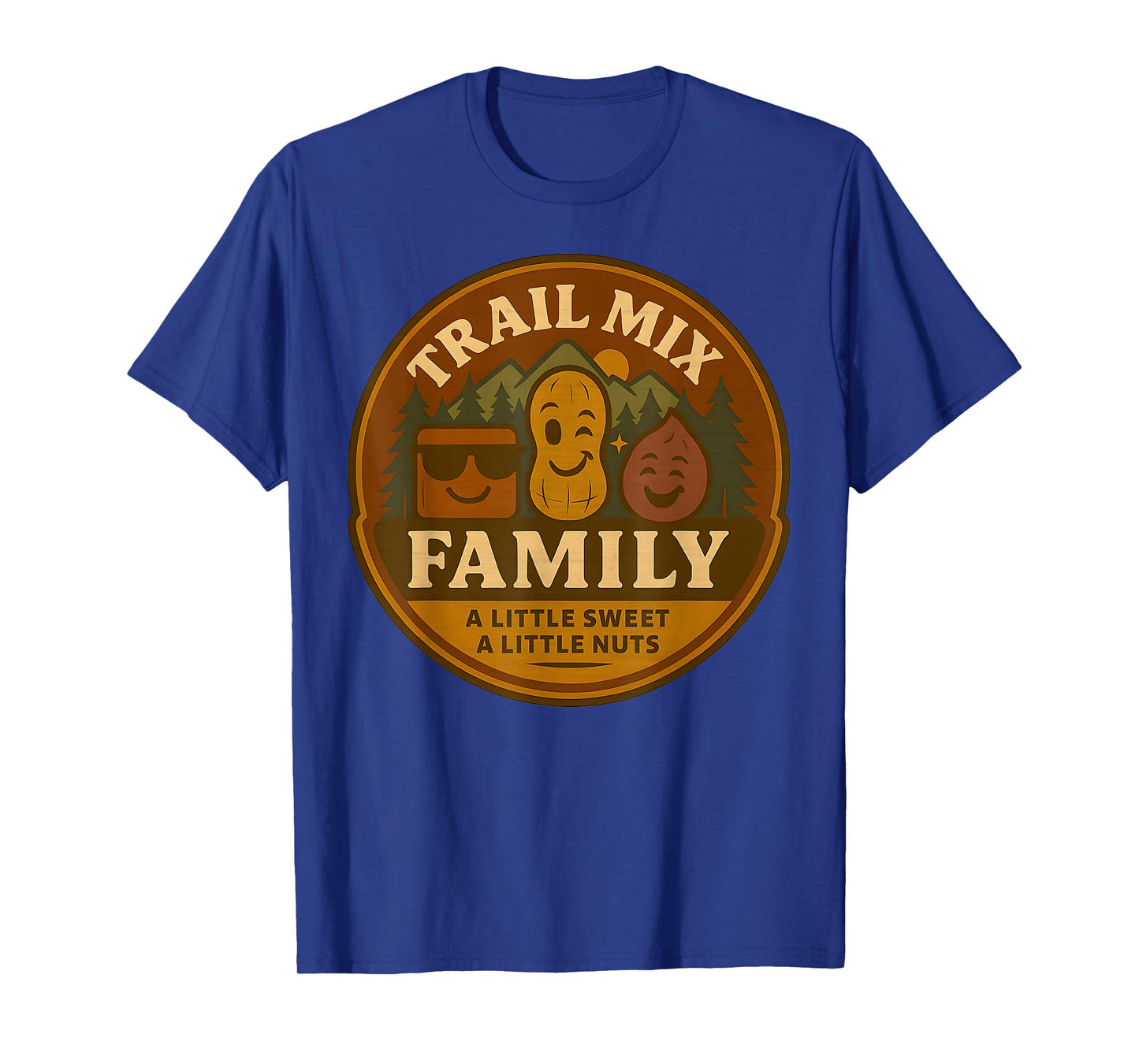 Matching Family Hiking Funny Trail-Mix Camping Snacks Retro T-Shirt