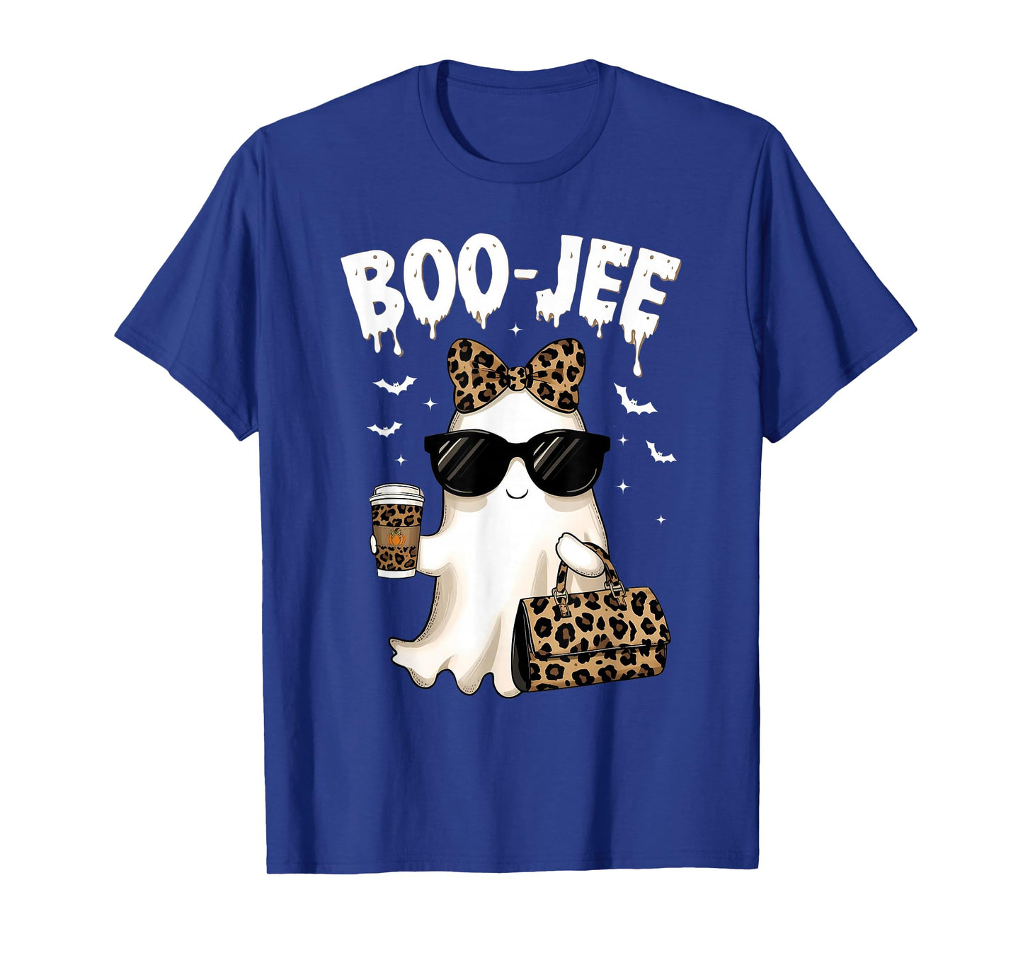 Boo JEE Boujee Pink Ghost Halloween October Vibes T-Shirt