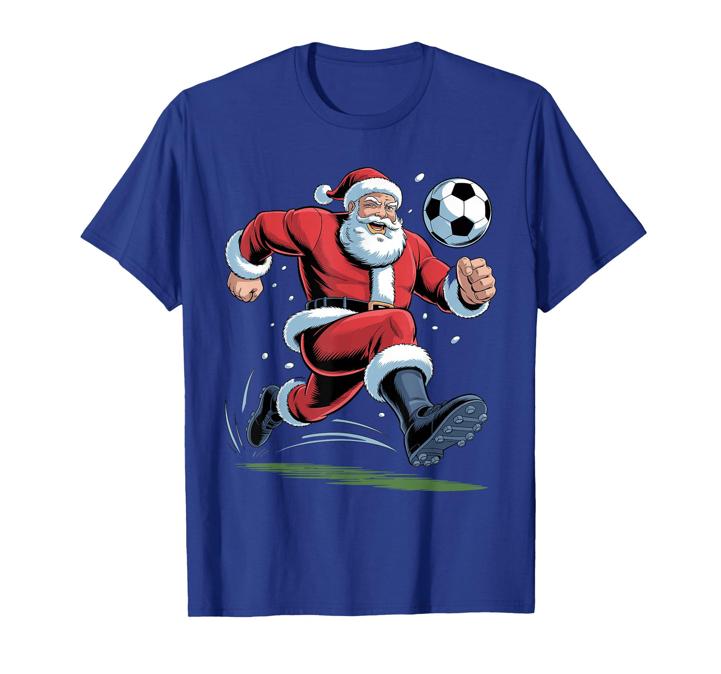Santa Playing Soccer Funny Sports Christmas Holiday Xmas T-Shirt