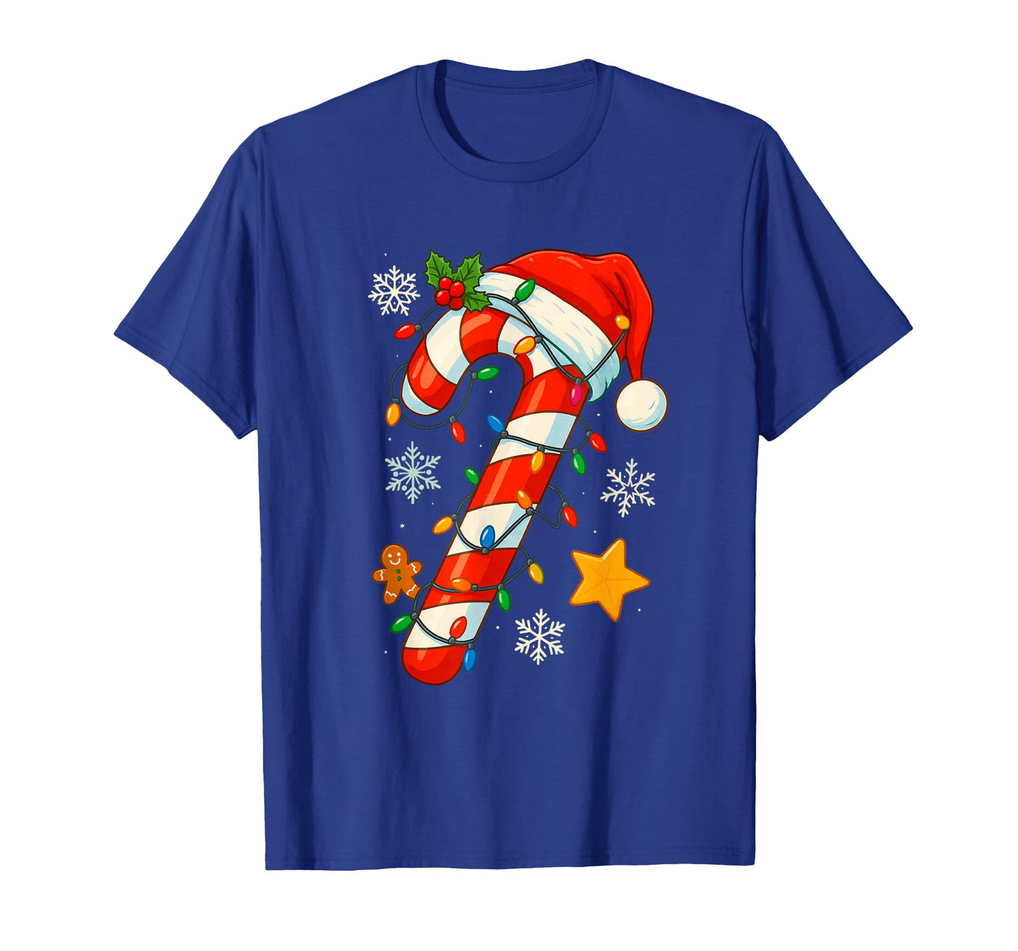 Christmas Candy Cane Santa Hat Xmas Kids Toddler Youth T-Shirt