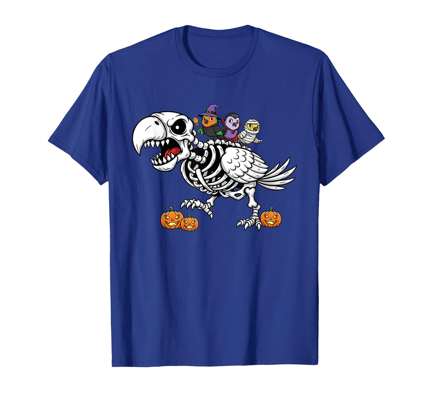 Funny Parrot Skeleton Mummy Witch Halloween Kids Mens Womens T-Shirt