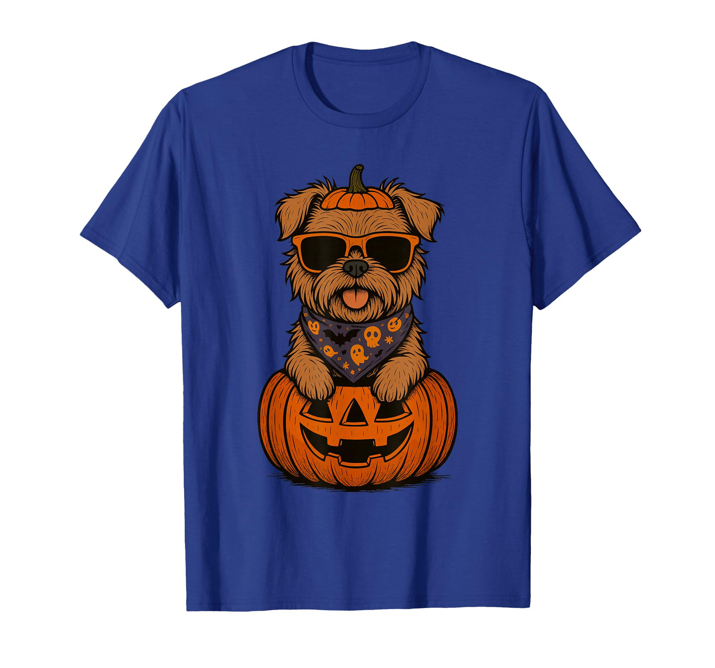 Spooky Brussels Griffon Pumpkin Halloween Dog Lover T-Shirt